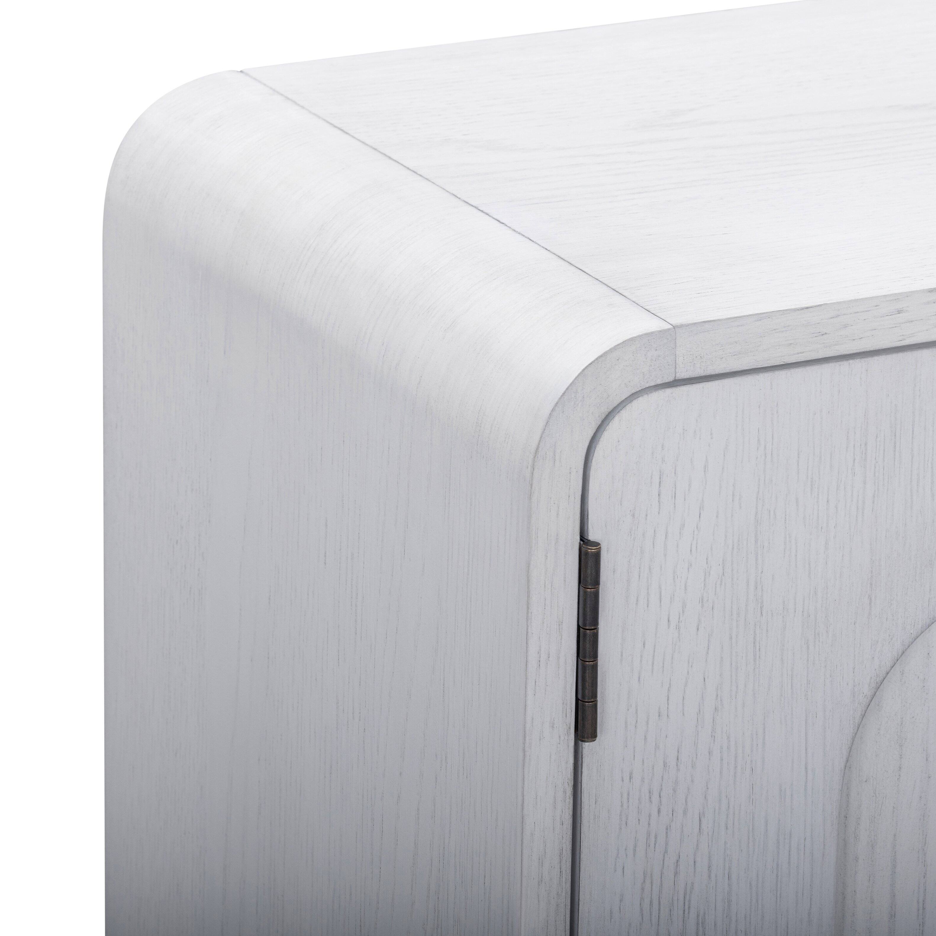 Alt View 1. Teamson Home - Oak Veneer Multi Purpose Storage Accent Cabinet with Solid Wood Frame - White.