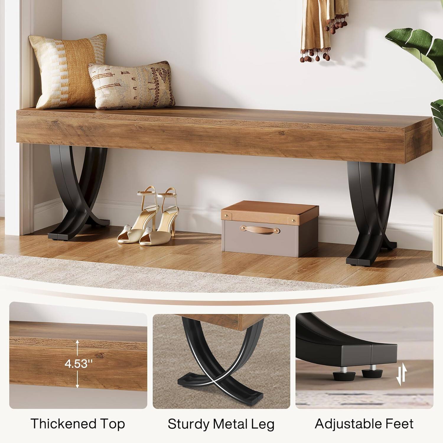 - 11
- is Y 3.5
- PROPER
- 4.53"
- Thickened Top
- Sturdy Metal Leg
- Adjustable Feet