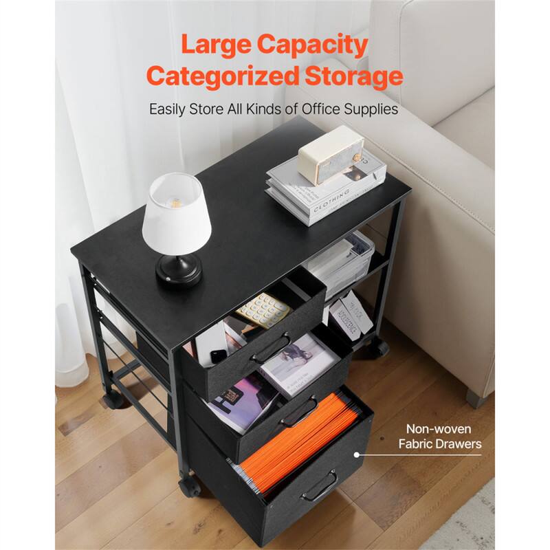Large Capacity Categorized Storage  
Easily Store All Kinds of Office Supplies  

Non-woven Fabric Drawers