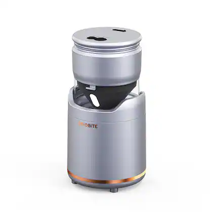 Front. BRIOBITE - Portable USB-C Rechargeable Ice Cream Maker-Electric Machine for Gelato,Milkshakes&Sorbet,1-2 Servings,Easy to Clean - Silver.