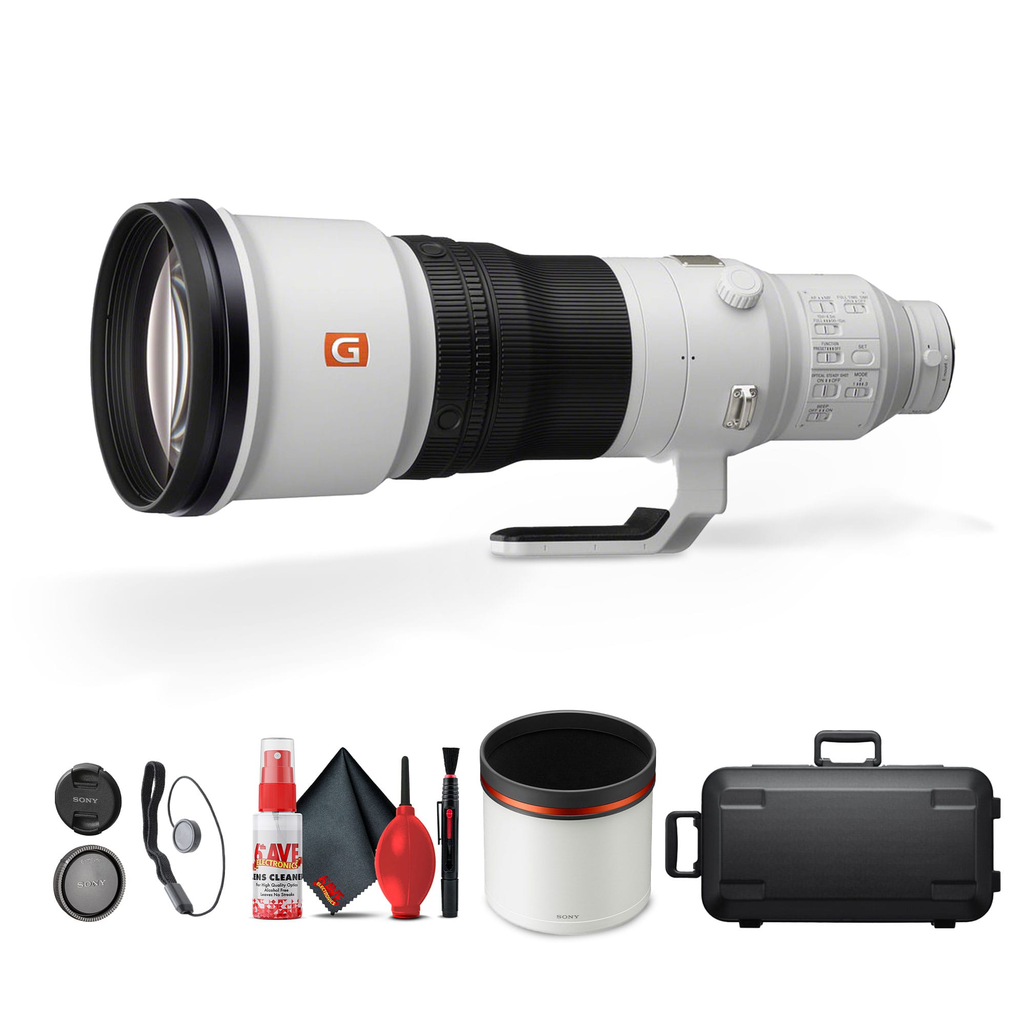 Sony - FE 600mm f/4 GM OSS Super Telephoto Lens (SEL600F40GM) + Cap Keeper + More - Bundle - Black