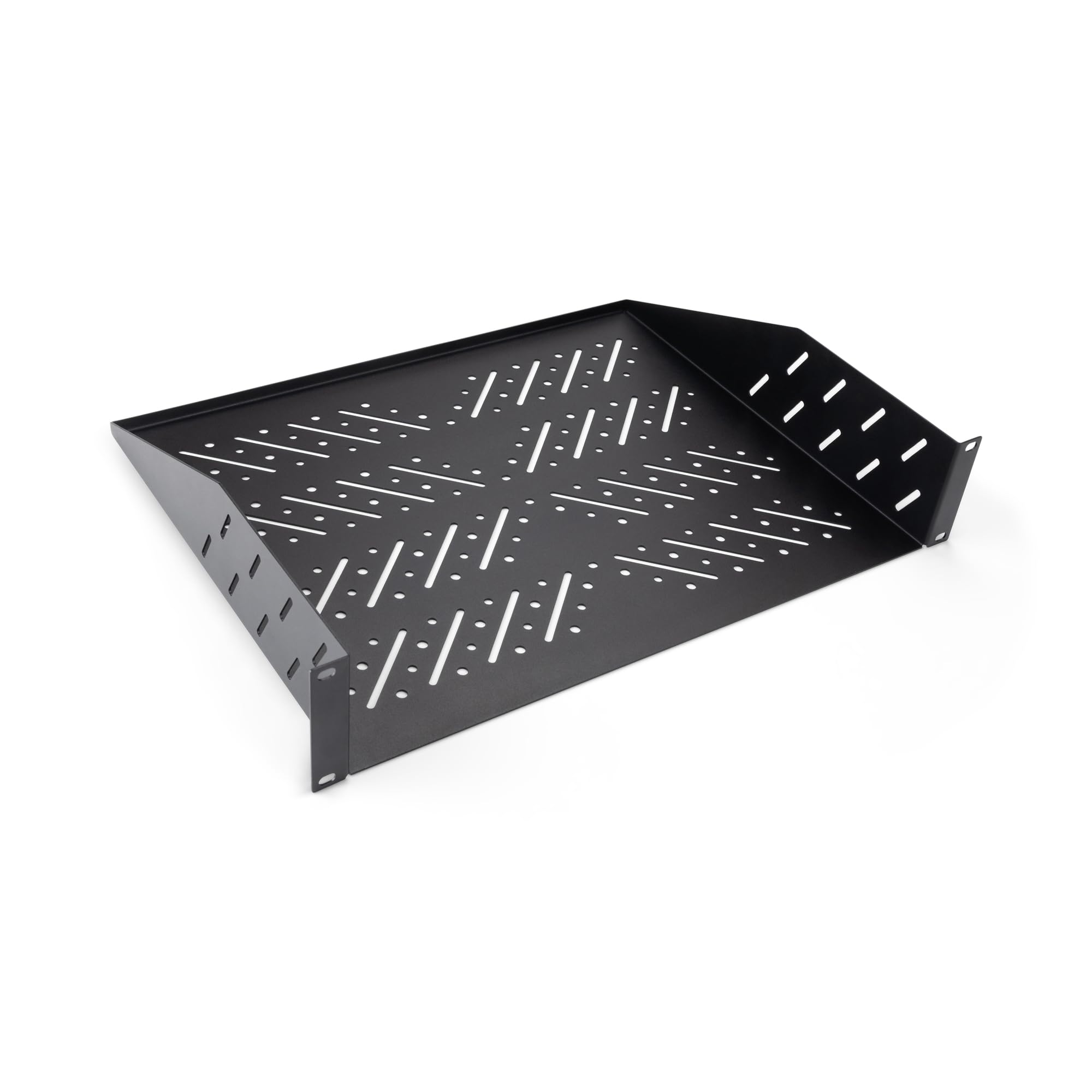 Alt View 4. On Stage Stands - On-Stage Vented Rack Shelf - 2U - Black.
