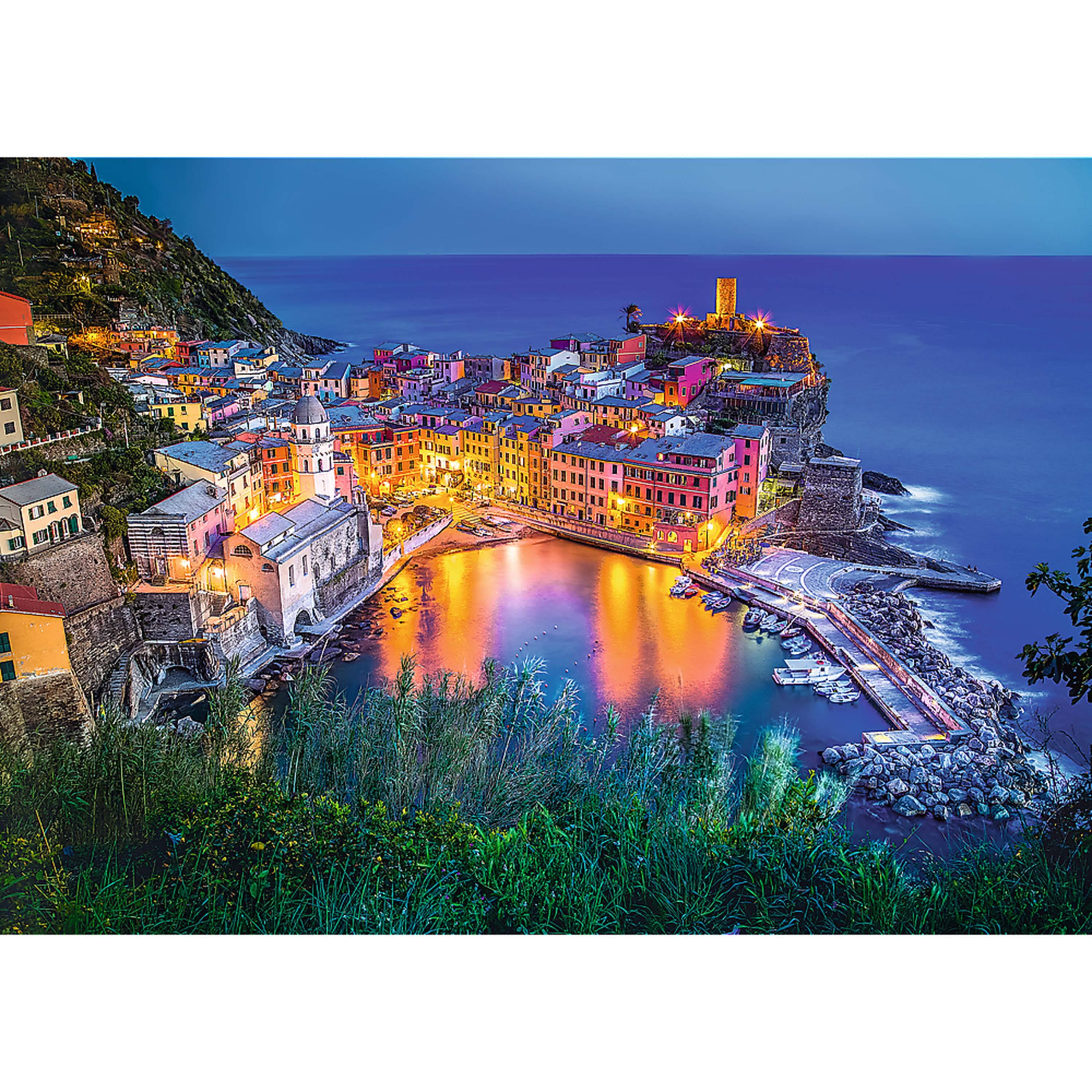 Alt View 1. Trefl - Trefl Red 2000 Piece Puzzle - Vernazza at dusk.