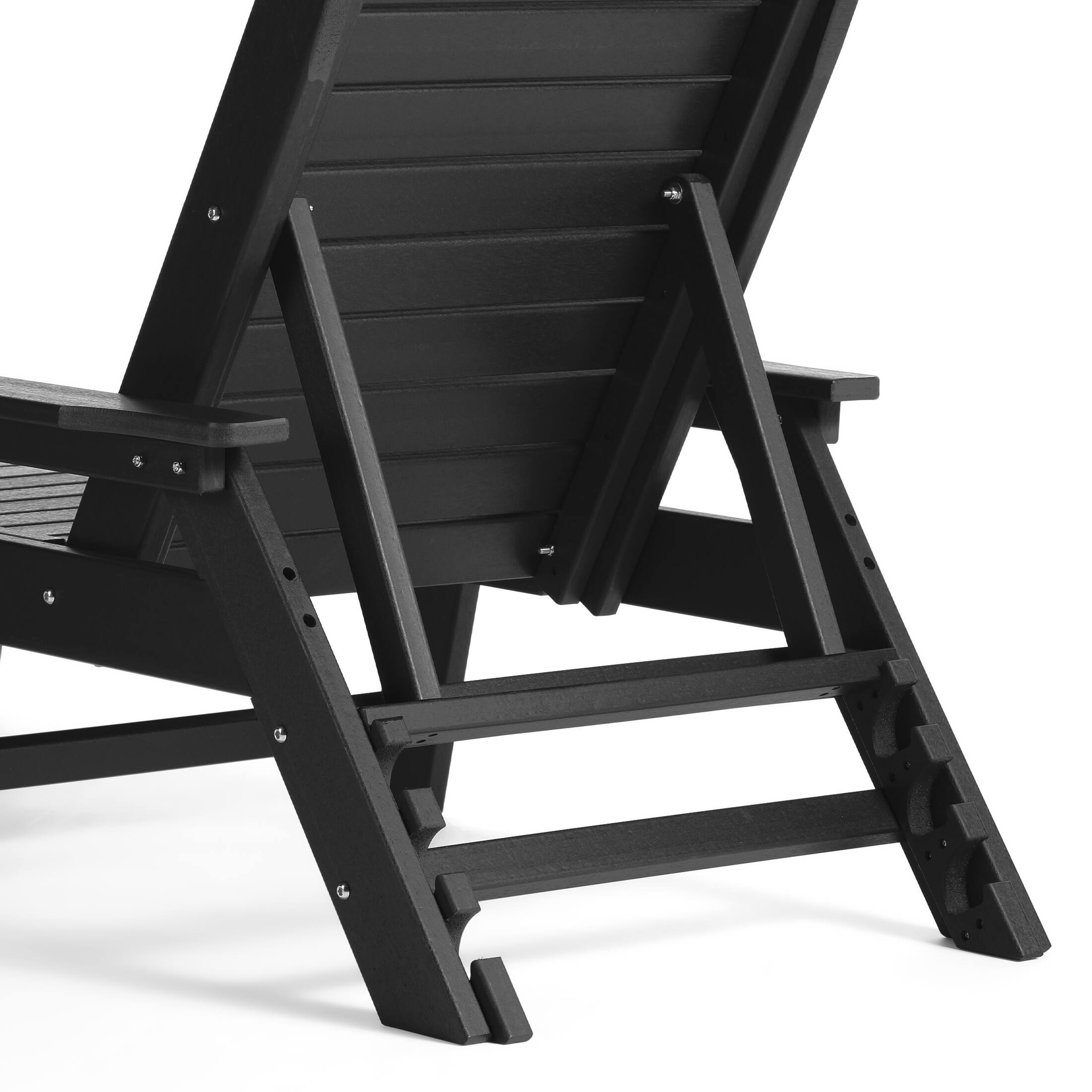 Alt View 6. WestinTrends - WestinTrends Malibu Poly Reclining Chaise Lounge - Black.
