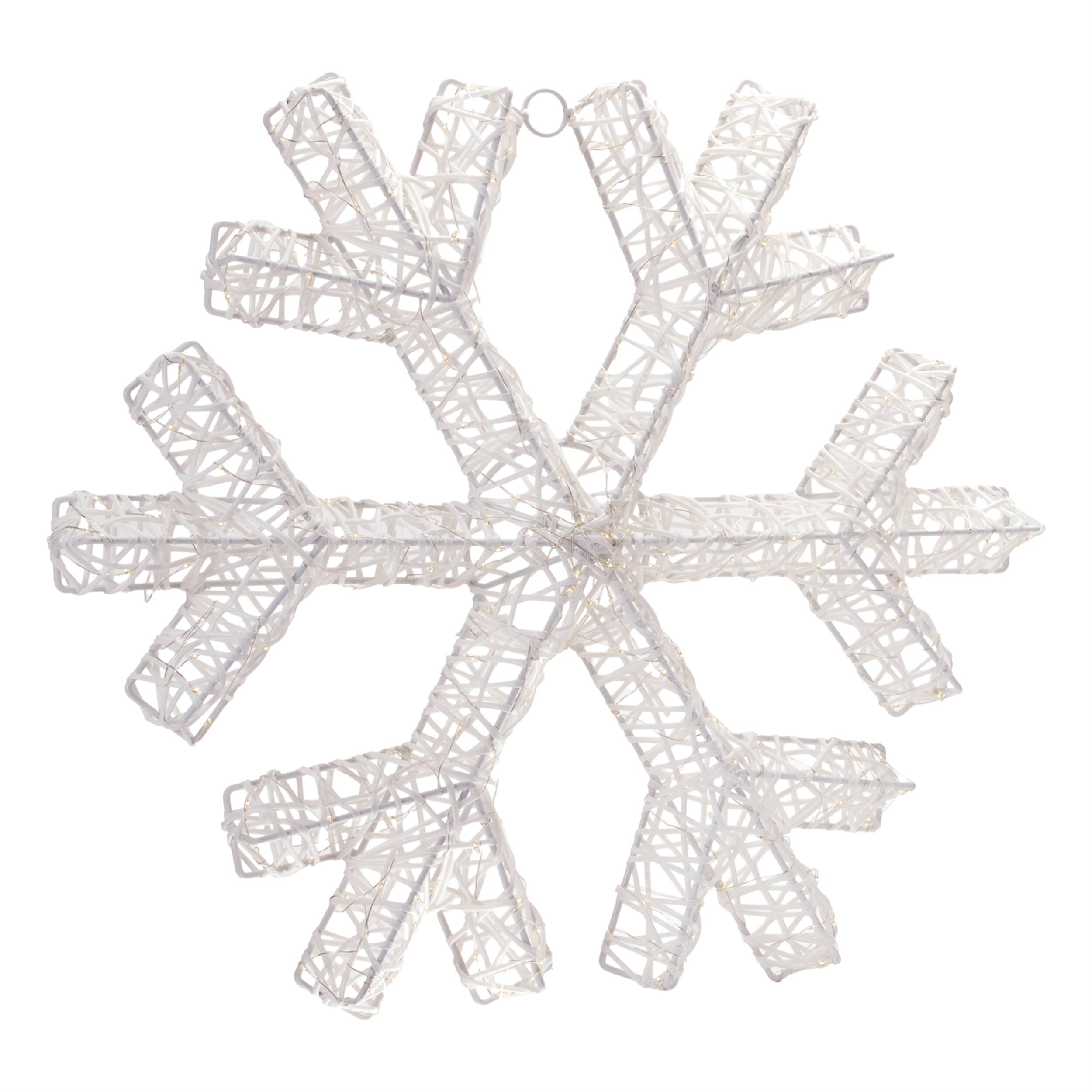 Angle. BreeBe - LED Snowflake 24"H - White.