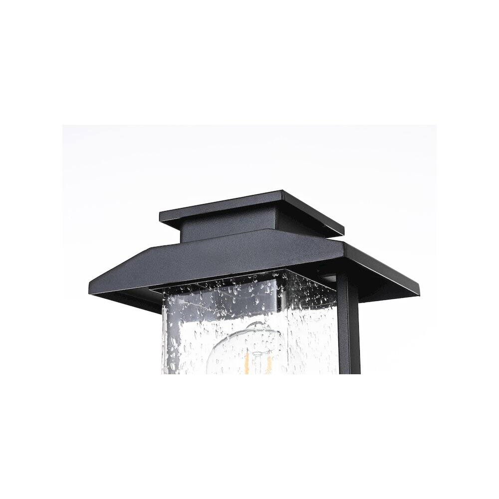 Back. Elegant Lighting - Tioga 7 inch Outdoor Pendant in Black - Black.