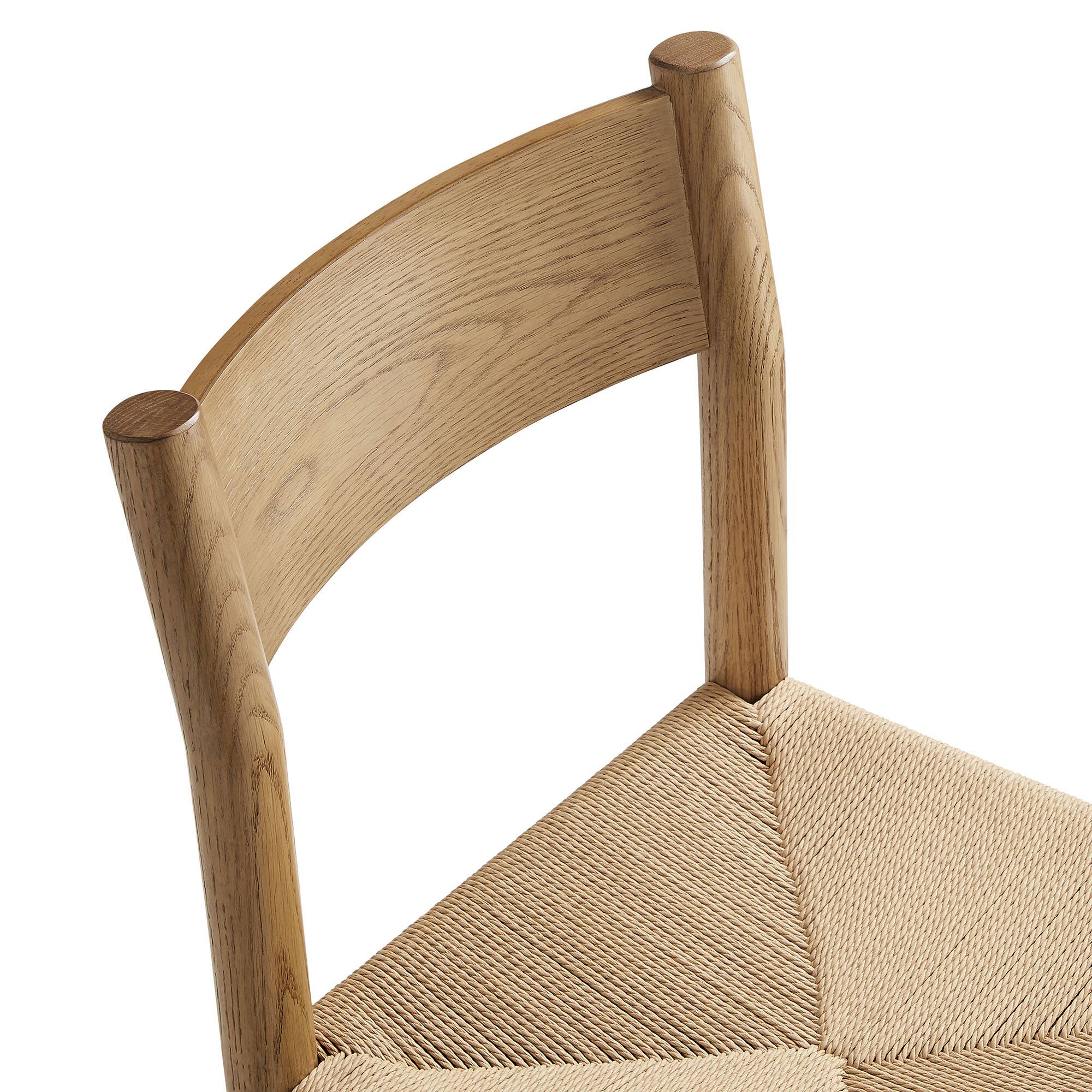 Alt View 5. Modway - Alvia Oak Wood Dining Side Chair With Woven Seat by Modway - Weathered Oak.