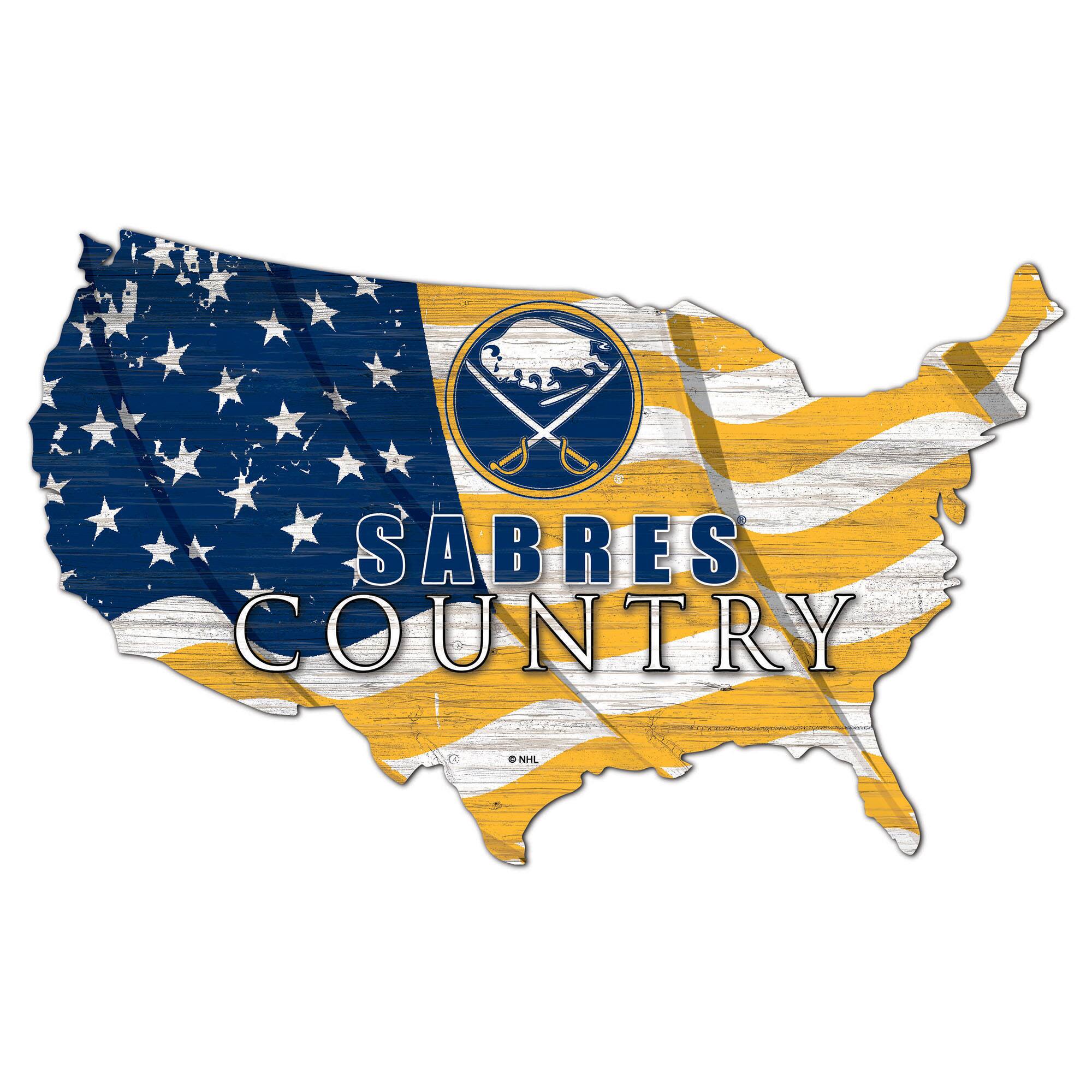 Buffalo Sabres USA Flag Cutout Sign