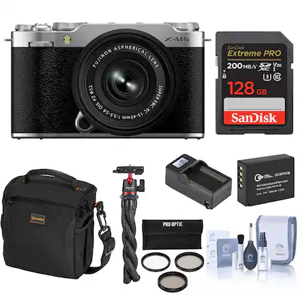 X-M5 ASPHERICAL FUJINON LENS 52 SUPER PZ OIS EBC XC 1:3.5-5.6 15-45mm
SanDisk Extreme PRO 200 MB/s SP V30 XC I 3 10 128 GB
SanDisk
ATTENY BACK RECHARGEABLE NP-W12E
Replaces Pngotle
SLINGAR PRO OPTIC
PROSPIC