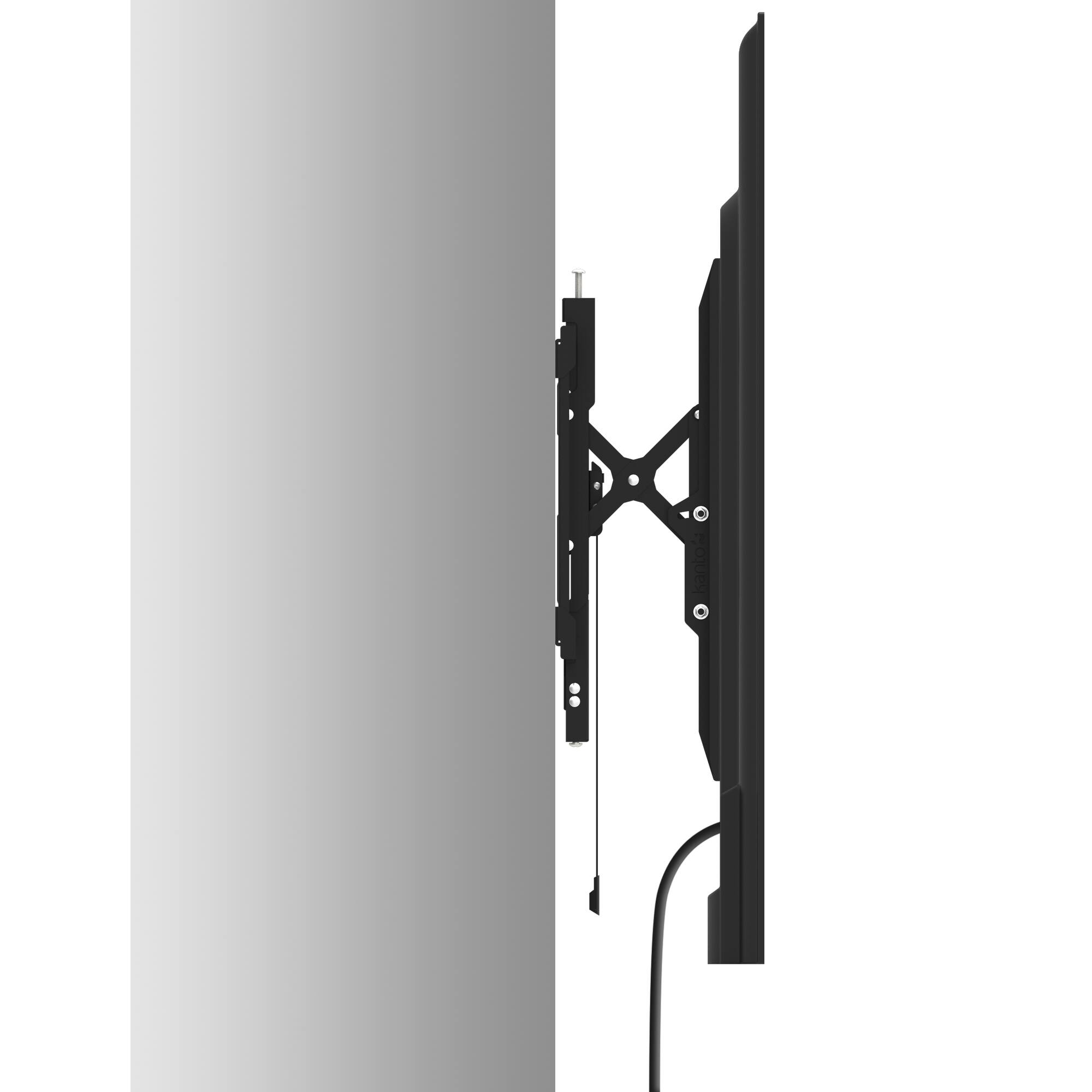 Alt View 2. Kanto - Extendable Tilting Outdoor Weatherproof Locking TV Wall Mount for 45” to 100” TVs - Black.