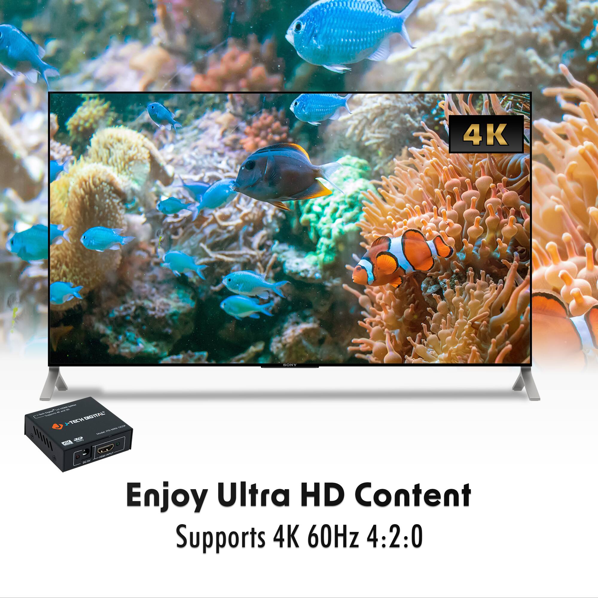Enjoy Ultra HD Content  
Supports 4K 60Hz 4:2:0