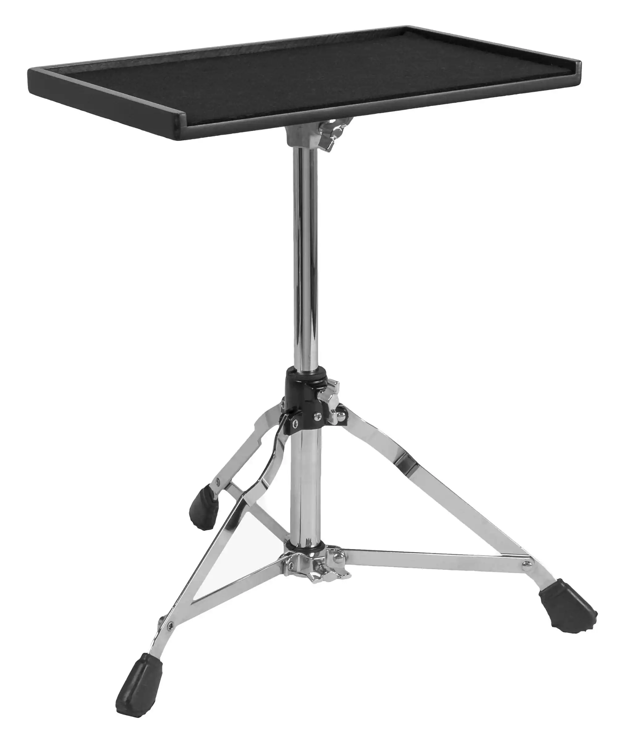 Front. Gibraltar Hardware - Sidekick Essentials Table with Stand, with Felt-Lined Surface, 3-Sided Edge, Height Adjustable Low Tripod Base.