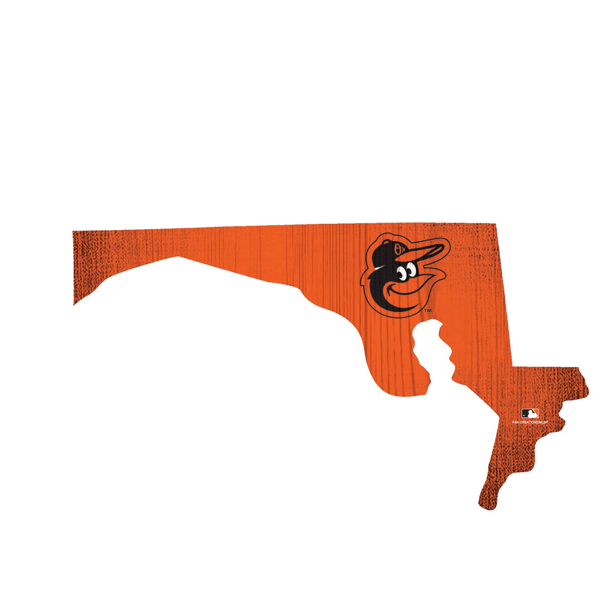 Fan Creations - Baltimore Orioles 12" Logo State Sign - Multicolor