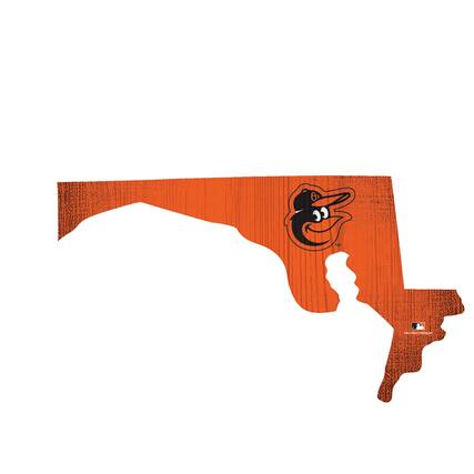 Front. Fan Creations - Baltimore Orioles 12" Logo State Sign - Multicolor.