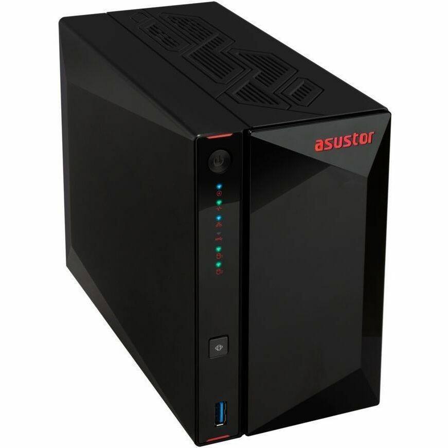 Alt View 2. Asustor - Asustor AS5402T, 2 Bay NAS, Intel Quad-Core 2.0GHz CPU, 4X M.2 NVMe SSD Slots, 2x2.5GbE Ports, 4GB DDR4 RAM, for Gaming - Unknown.