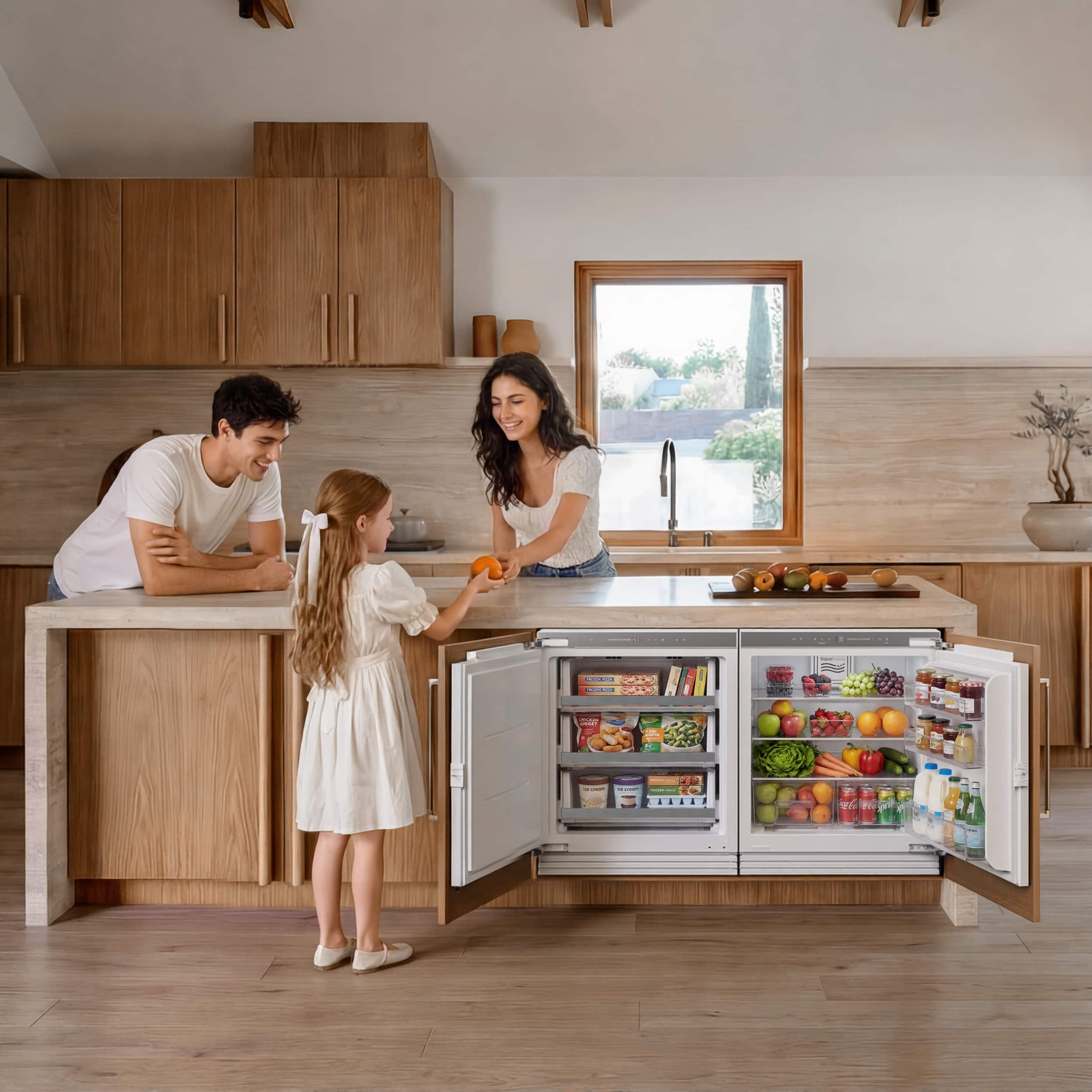 Ca'Lefort 48'' Panel Ready Refrigerator Bundle, Built in, with