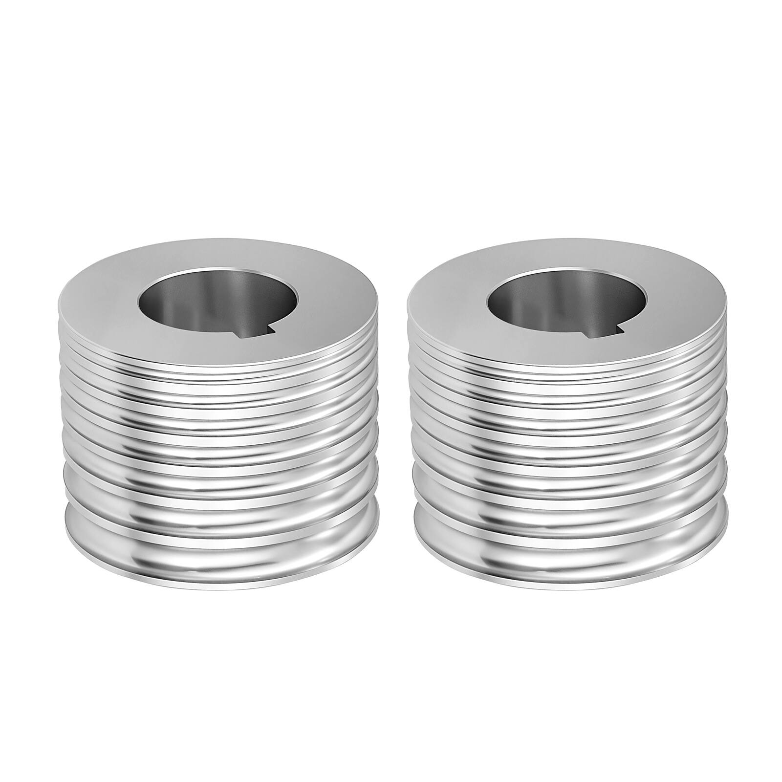 Alt View 5. VEVOR - Replacement Roller for Rolling Mill 7 Sizes Grooves 2 Oval Rollers, Jewelry DIY Tool Accessory Parts,Premium Alloy Steel - Silver.