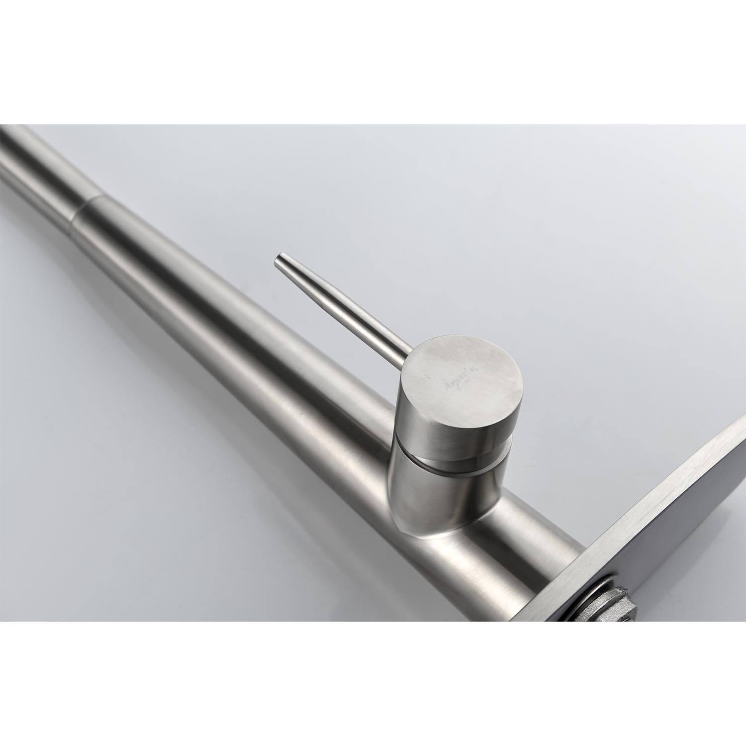 Alt View 4. Siljoy - Single Handle Stainless Steel Kitchen Sink Faucet with Pull Down Sprayer - Brushed Nickel.