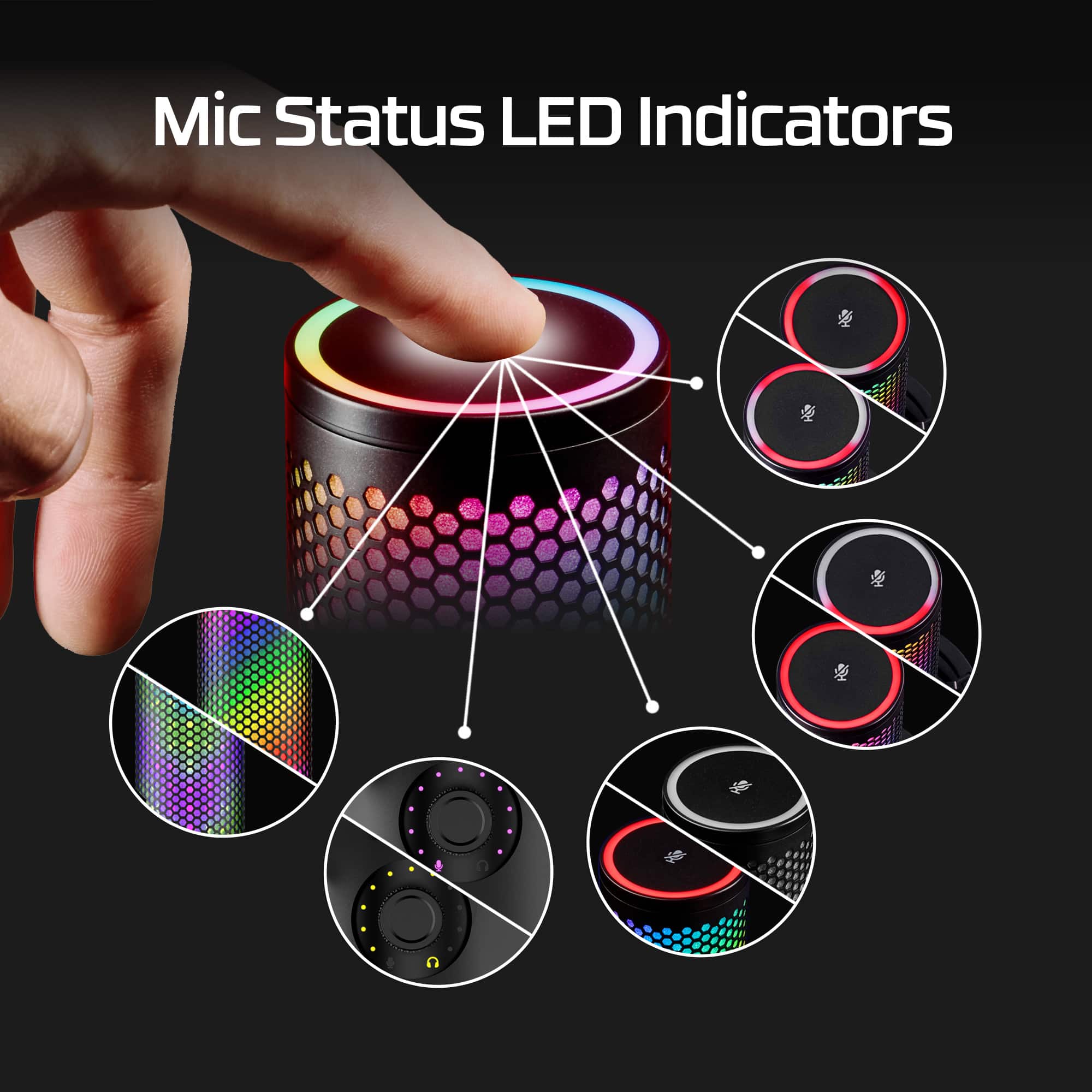 Mic Status LED Indicators