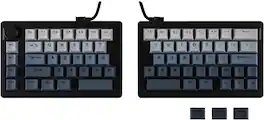 EPOMAKER - Split70 Wireless Ergonomic Keyboard with QMK/VIA and Knob, Mechanical Gaming Keyboard with RGB - Black