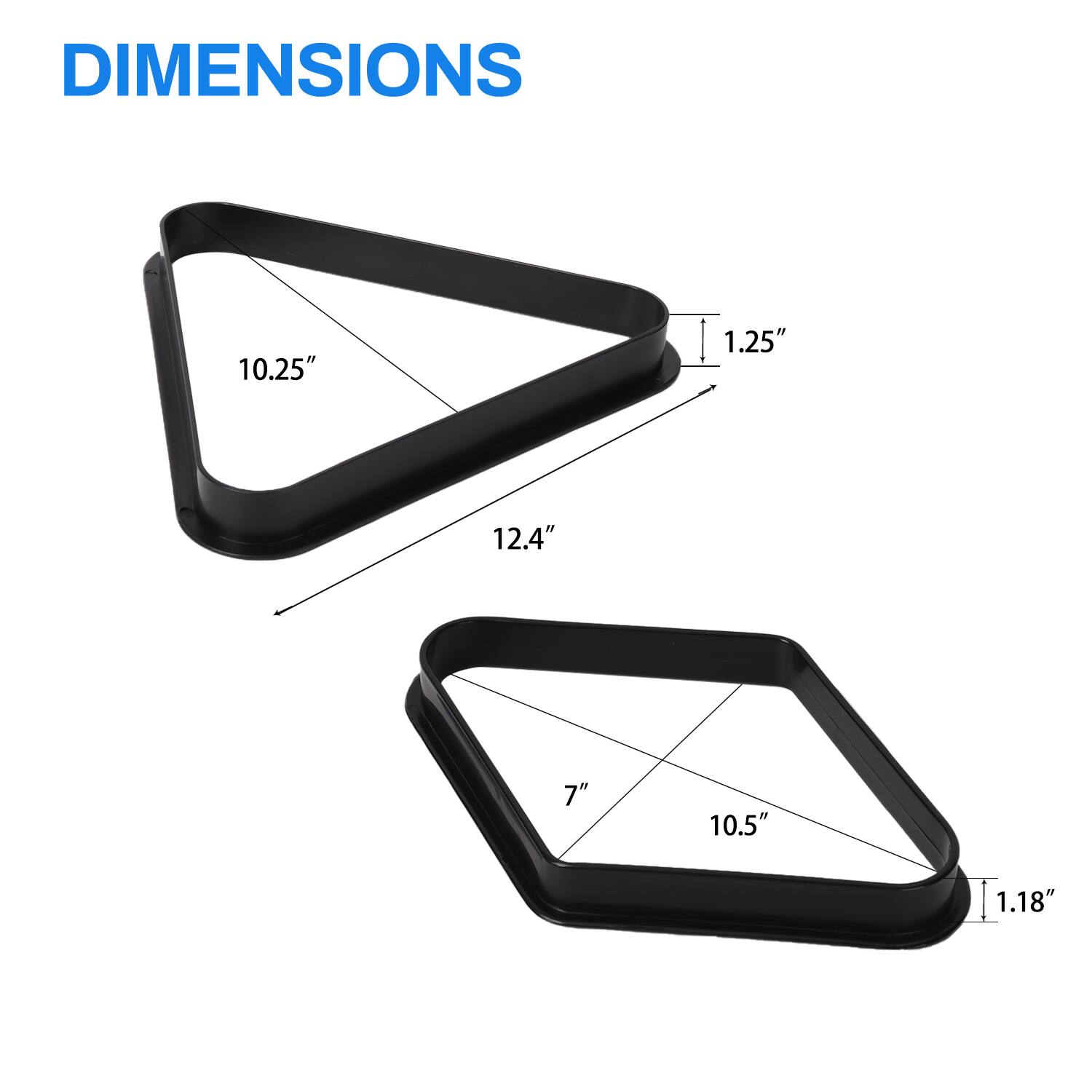 GSE Games & Sports Expert Plastic 8 Ball Triangle and 9 Ball