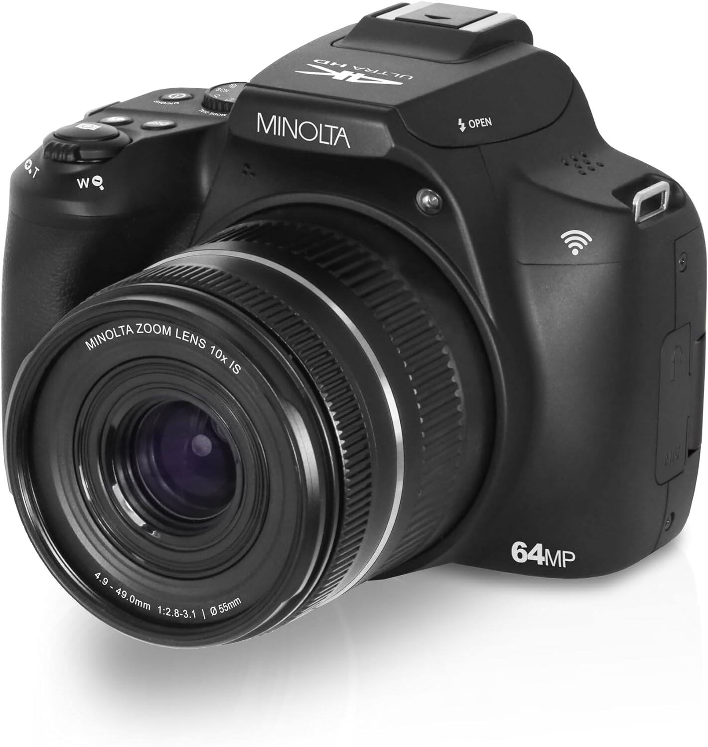 MINOLTA  
MINOLTA ZOOM LENS 10x IS  
4.9 - 49.0mm 1:2.8-3.1  
64MP