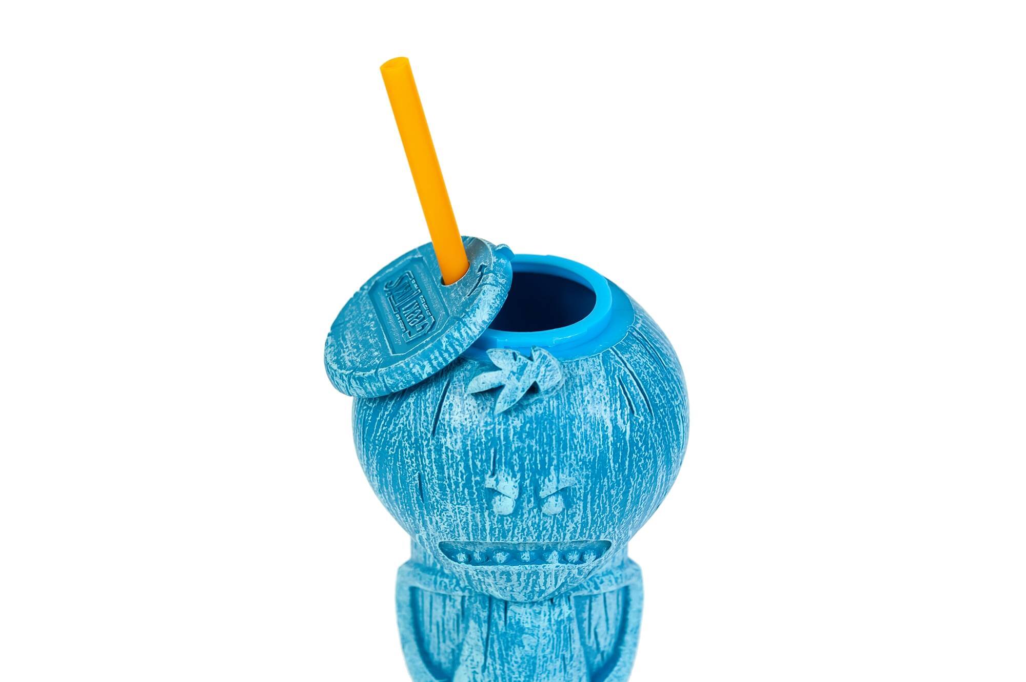 Alt View 10. ThinkGeek - Geeki Tikis Rick and Morty Mr. Meeseeks Plastic Tumbler | Holds 23 Ounces - Blue.