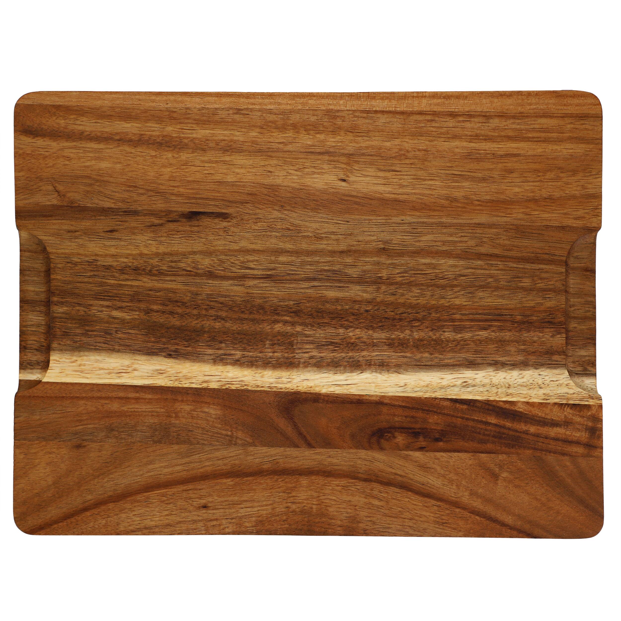 Alt View 5. MegaChef - MegaChef 3 Piece Acacia Wood Cutting Board Set with Base - Brown.