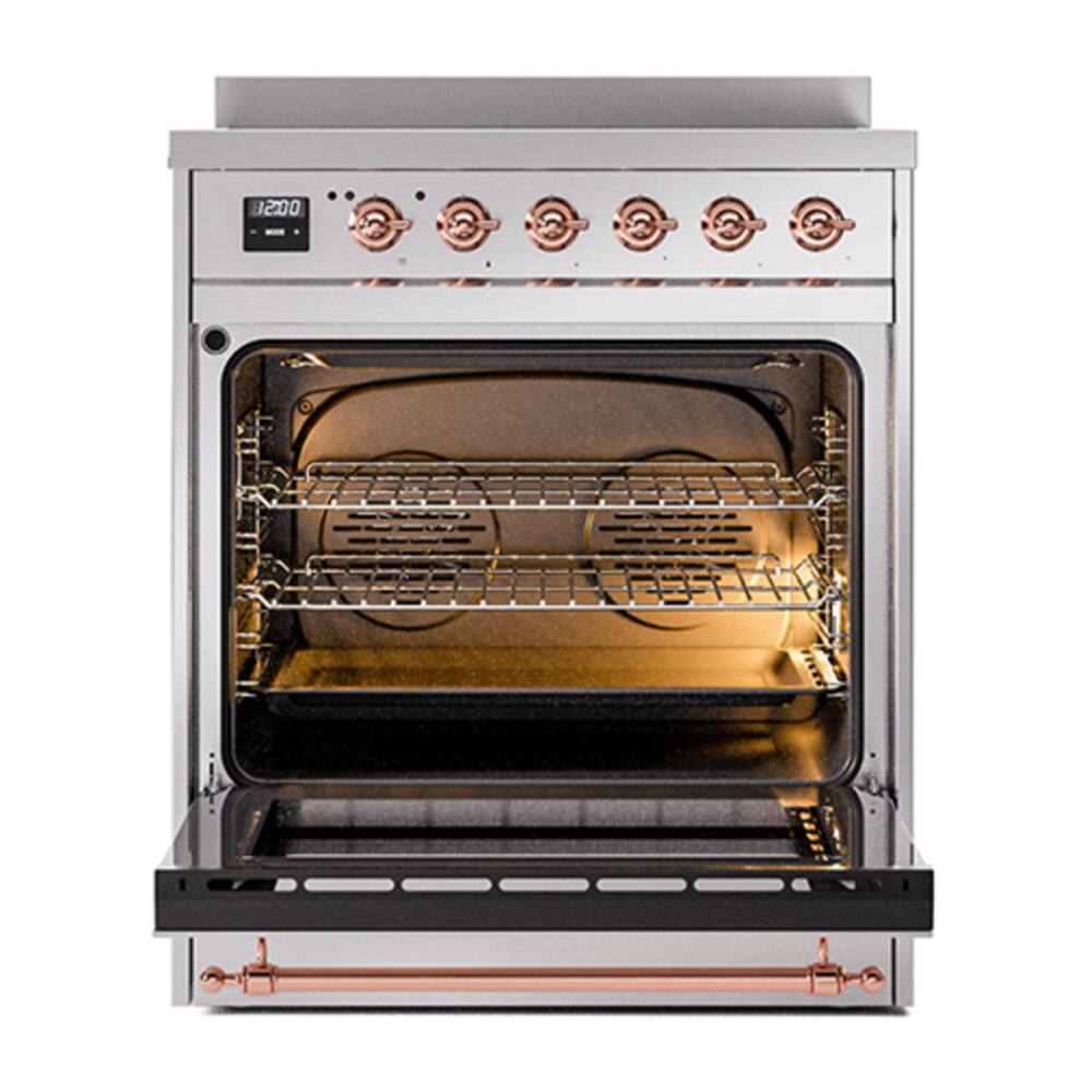 Alt View 2. ILVE - ILVE Nostalgie II 30 inch Induction Range with 4 Induction Elements (Stainless Steel) - Stainless Steel.