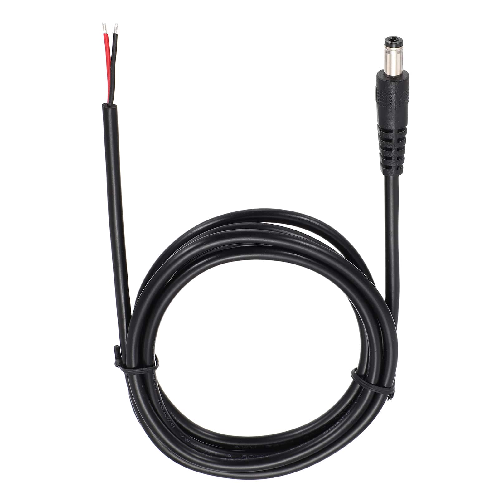 Unique Bargains - DC Power Pigtails Cable, 5.5x2.5mm Male to Bare Wire, for PC, Laptop, Toys, Cellphone, Electronic Devices - Black