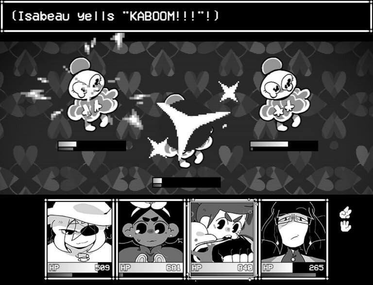 (Isabeau yells "KABOOM!!!!")  
HP 509  
HP 681  
HP 840  
HP 265