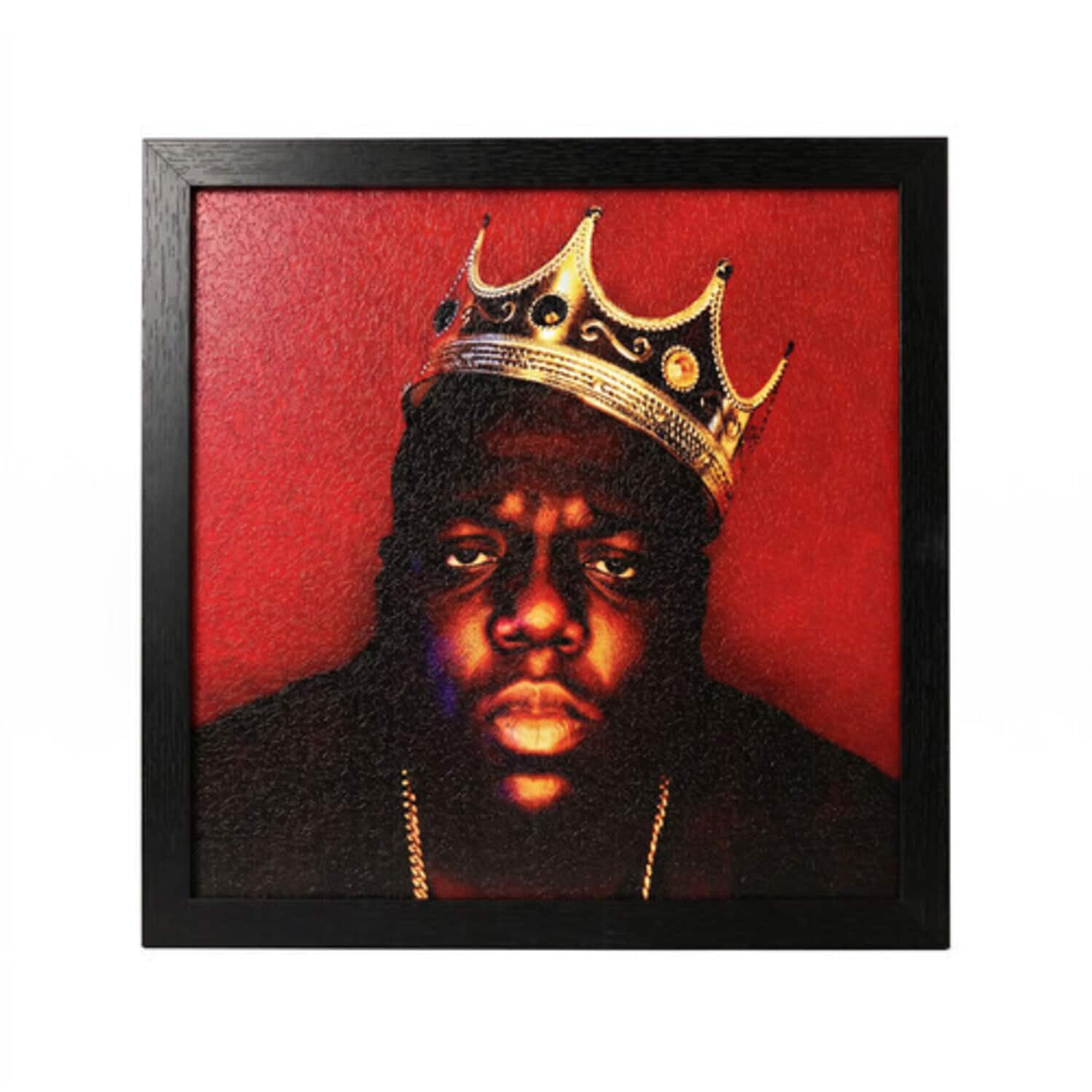 PopMarket - Notorious Big - Notorious BIG - Crown Portrait - 12x12 Gel-Coat Framed Art - Multicolor price history on PriceWatchPro