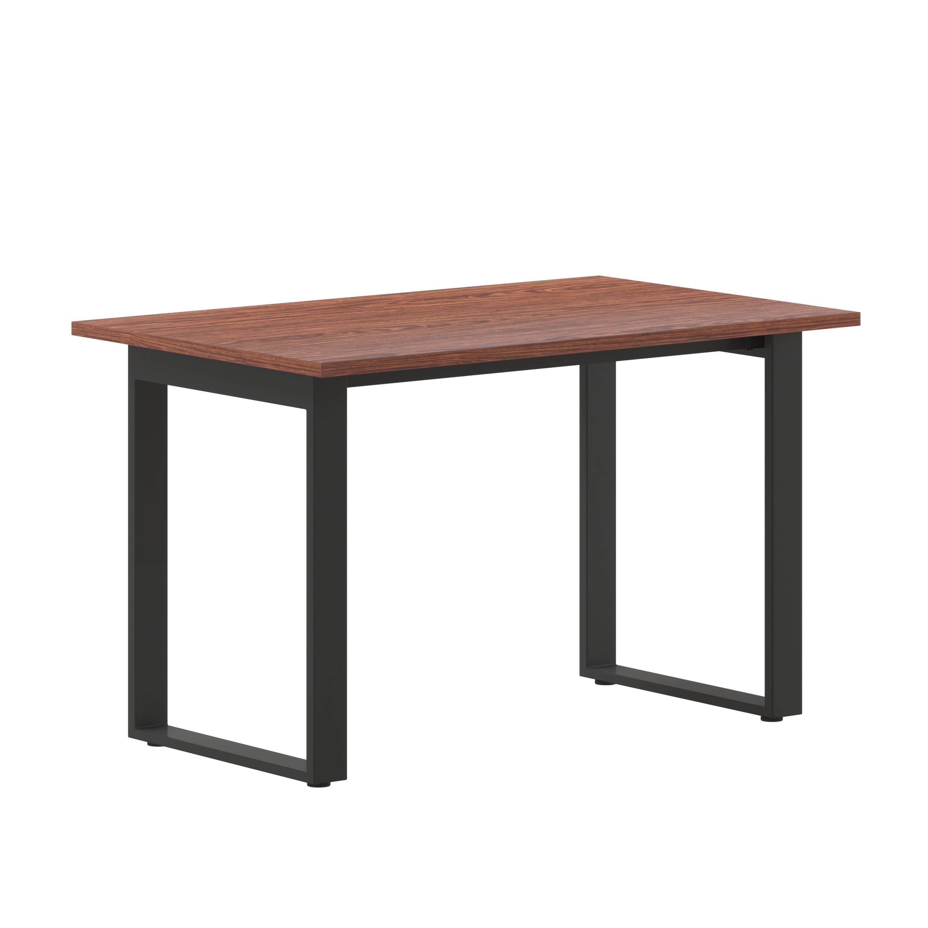 Alt View 1. Emma + Oliver - Remy 48x30 Dining or Gaming Table with Double Sided Laminate Table Top and Heavy Duty U-Frame Steel Base - Walnut.