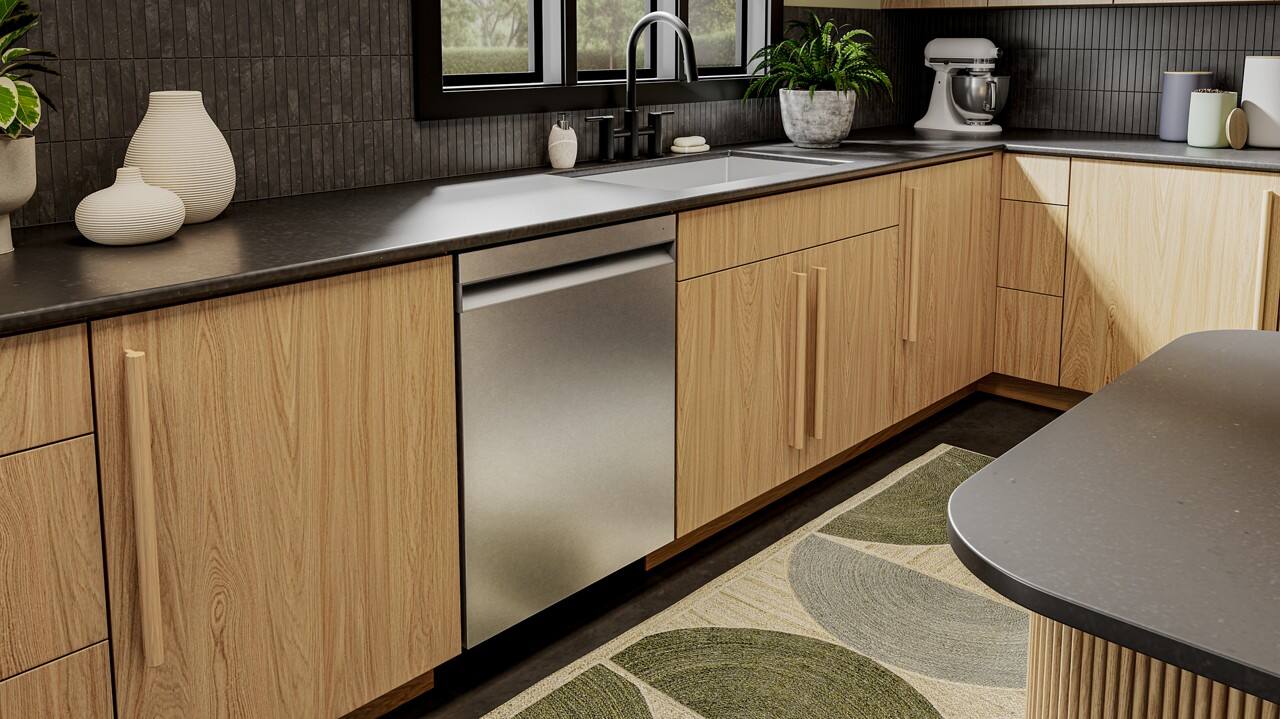 Alt View 2. KitchenAid - 24" Top Control Built-In Stainless Steel Tub Dishwasher with Third Rack, ProDry System and 44 dBA - Stainless Steel.