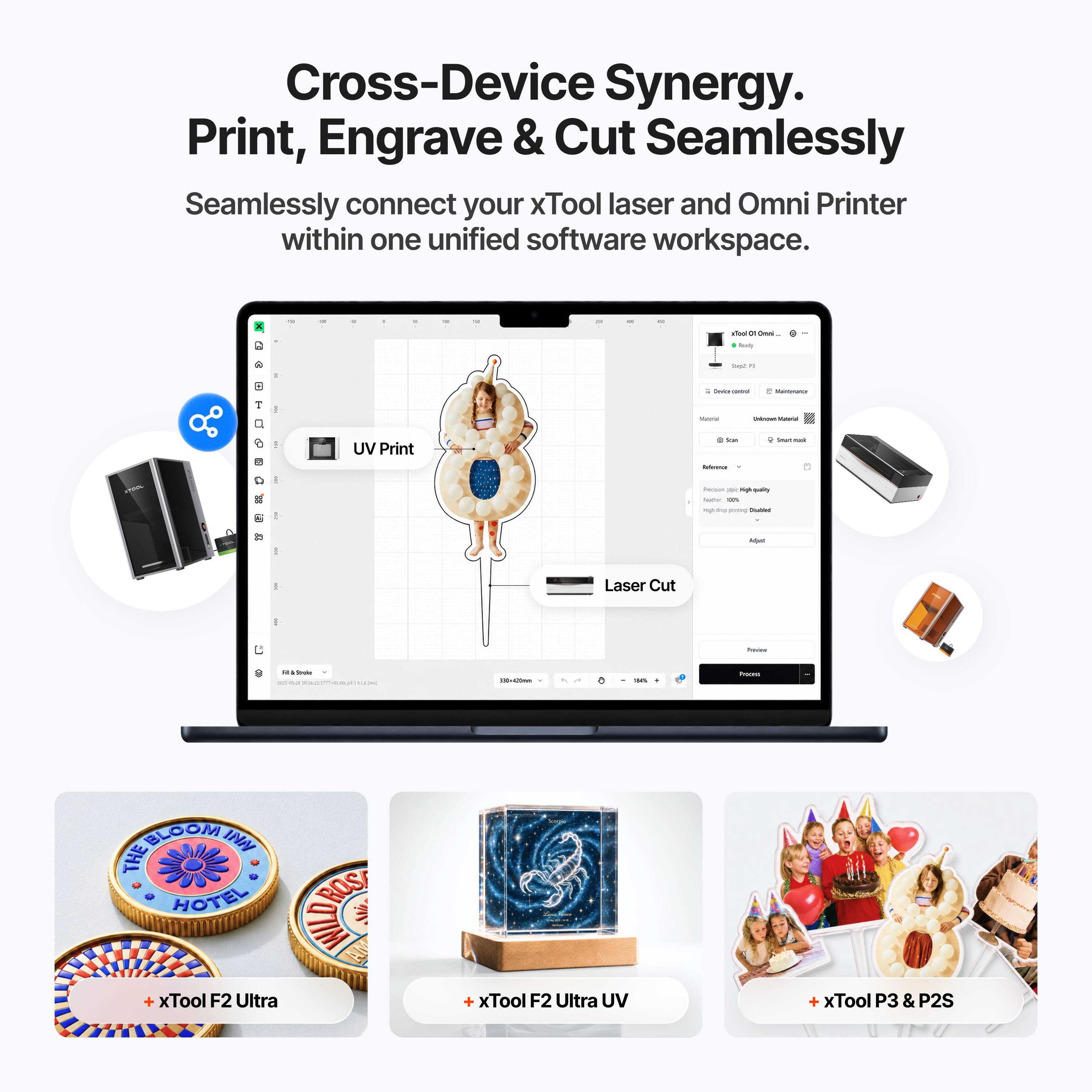 xTool O1 Omni Printer UV+DT Silver - Best Buy