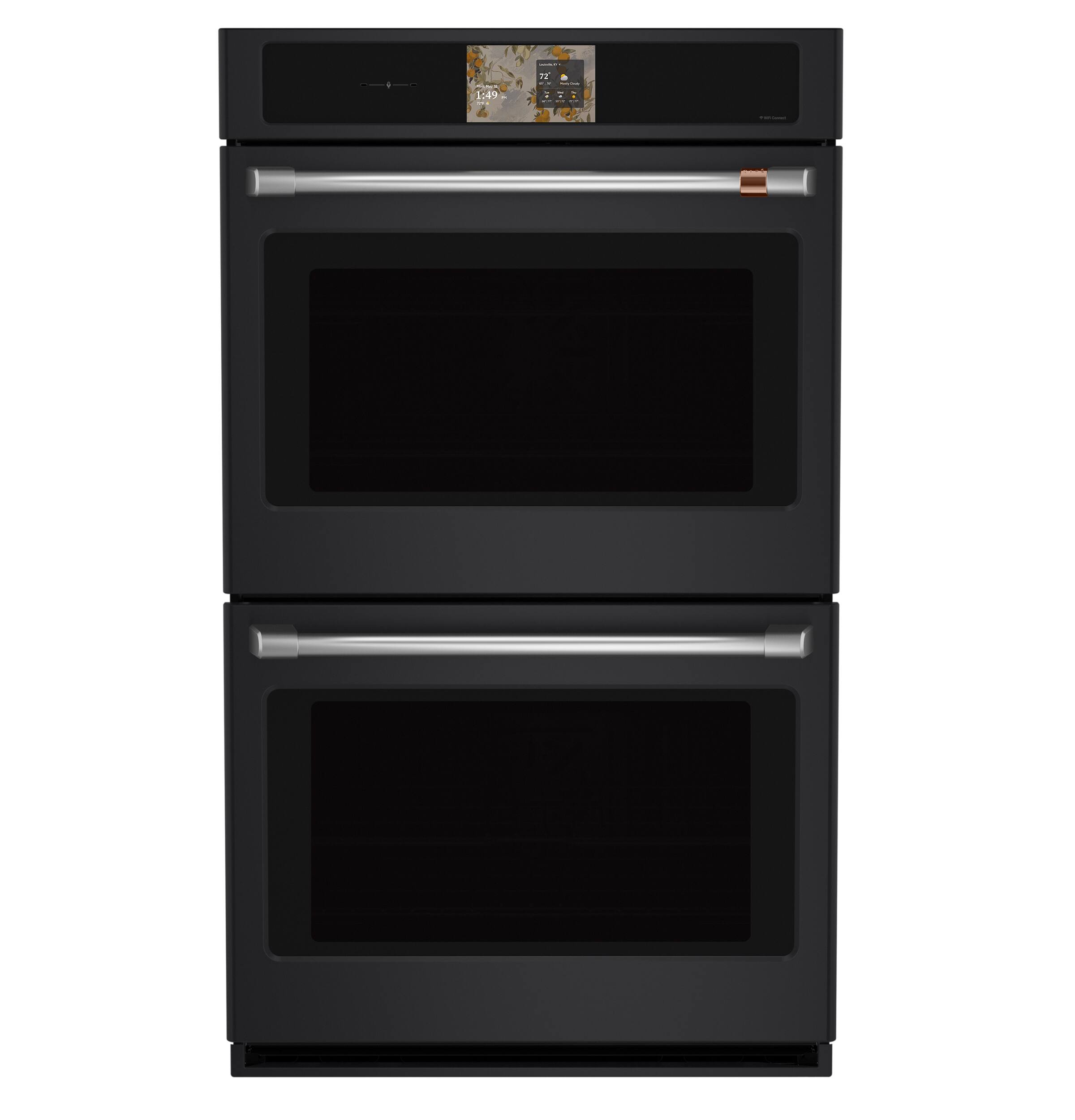 Alt View 15. Café - 30" Smart Built-In Double Electric Convection Wall Oven with Air Fry and Precision Cooking Modes - Matte Black.