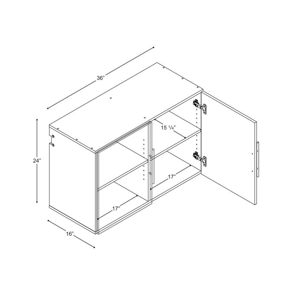 36" x 15 1/4" x 24" x 17" x 16"
