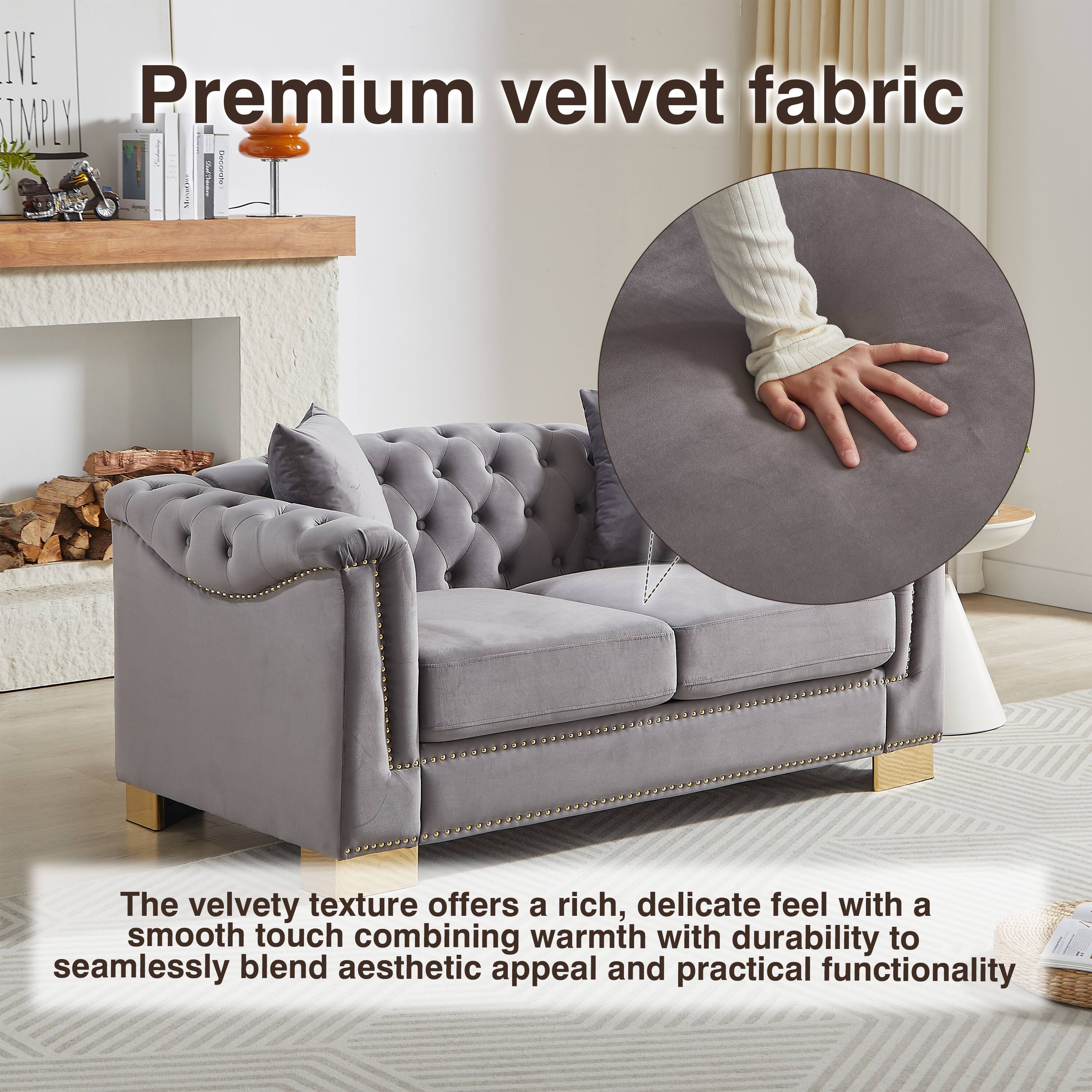Premium velvet fabric

The velvety texture offers a rich, delicate feel with a smooth touch combining warmth with durability to seamlessly blend aesthetic appeal and practical functionality