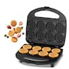 Front. OSTBA - 750W Waffle Maker, Cooks 8 Waffles at Once, Fast & Even Cooking, Non-Stick Easy Clean - Black.