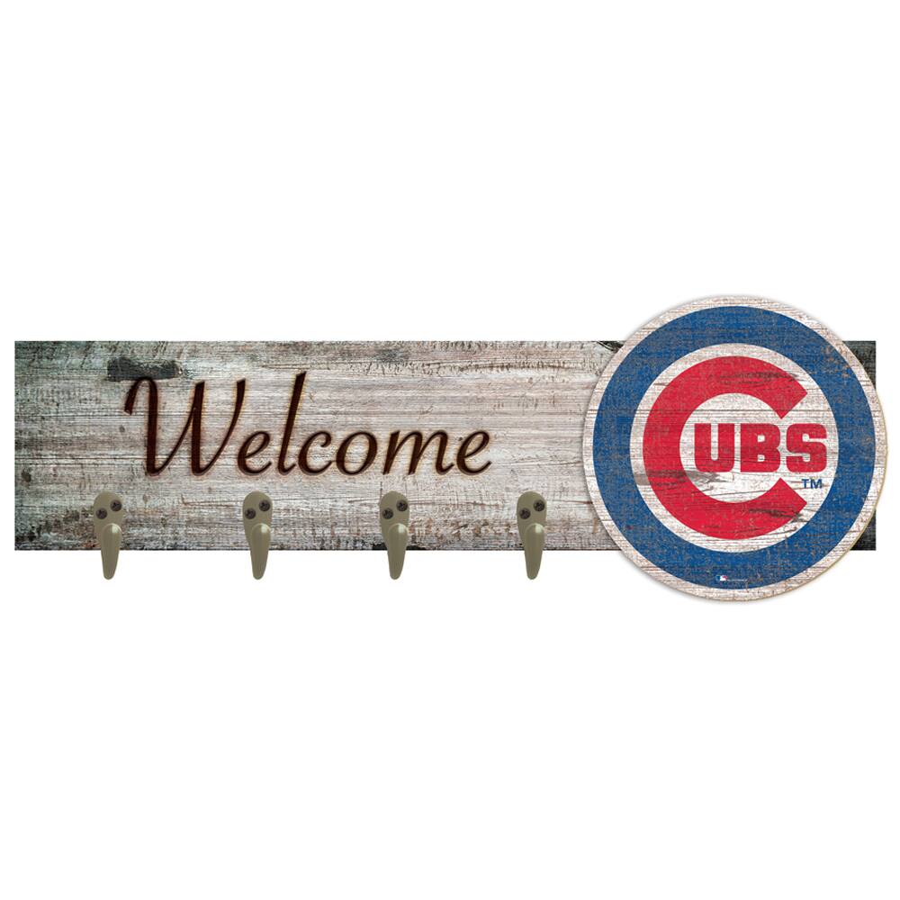 Chicago Cubs 24" x 6" Mounted Coat Hanger