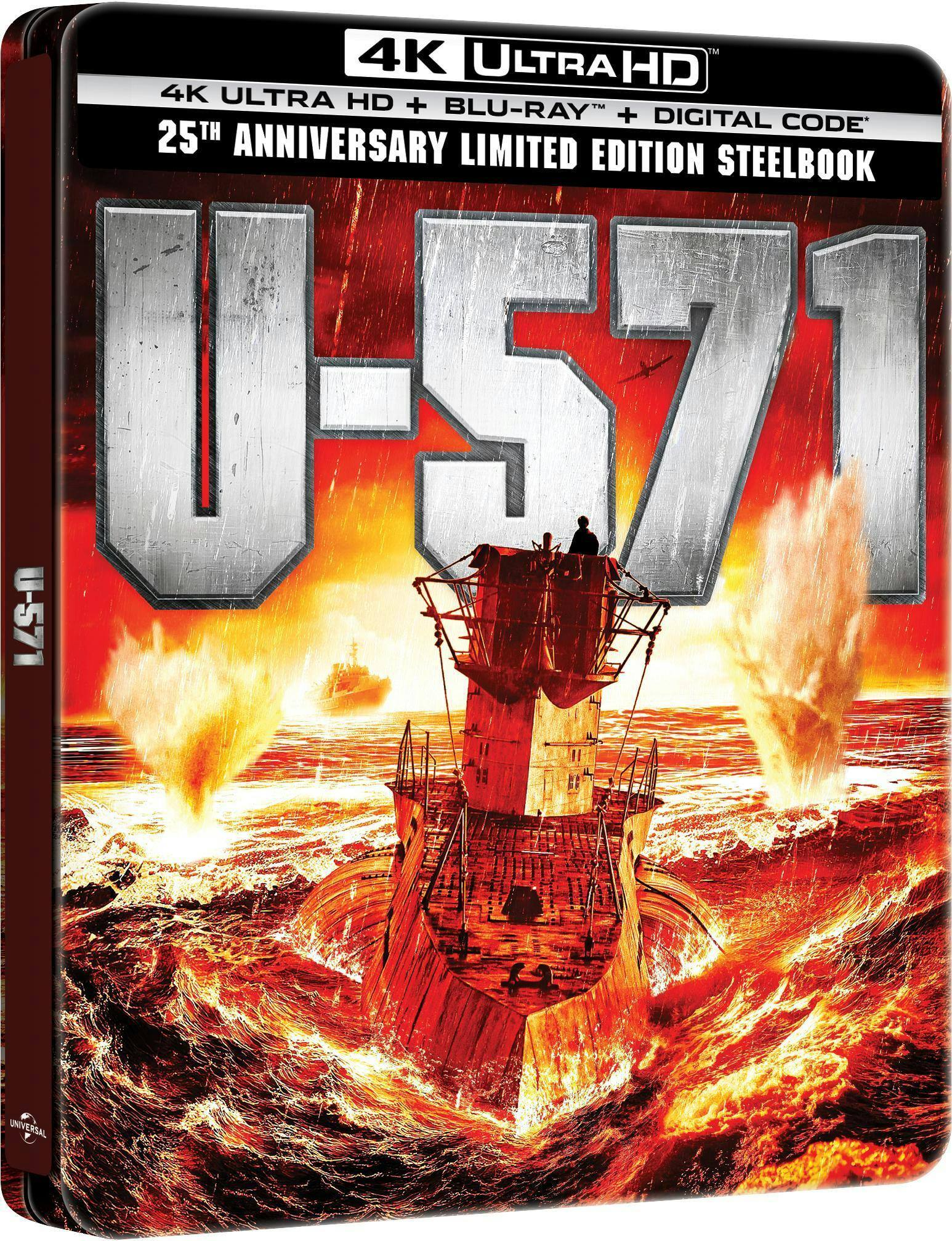 Back. U-571 (25th Anniversary Edition) (Steelbook)   - 4K Blu-Ray.