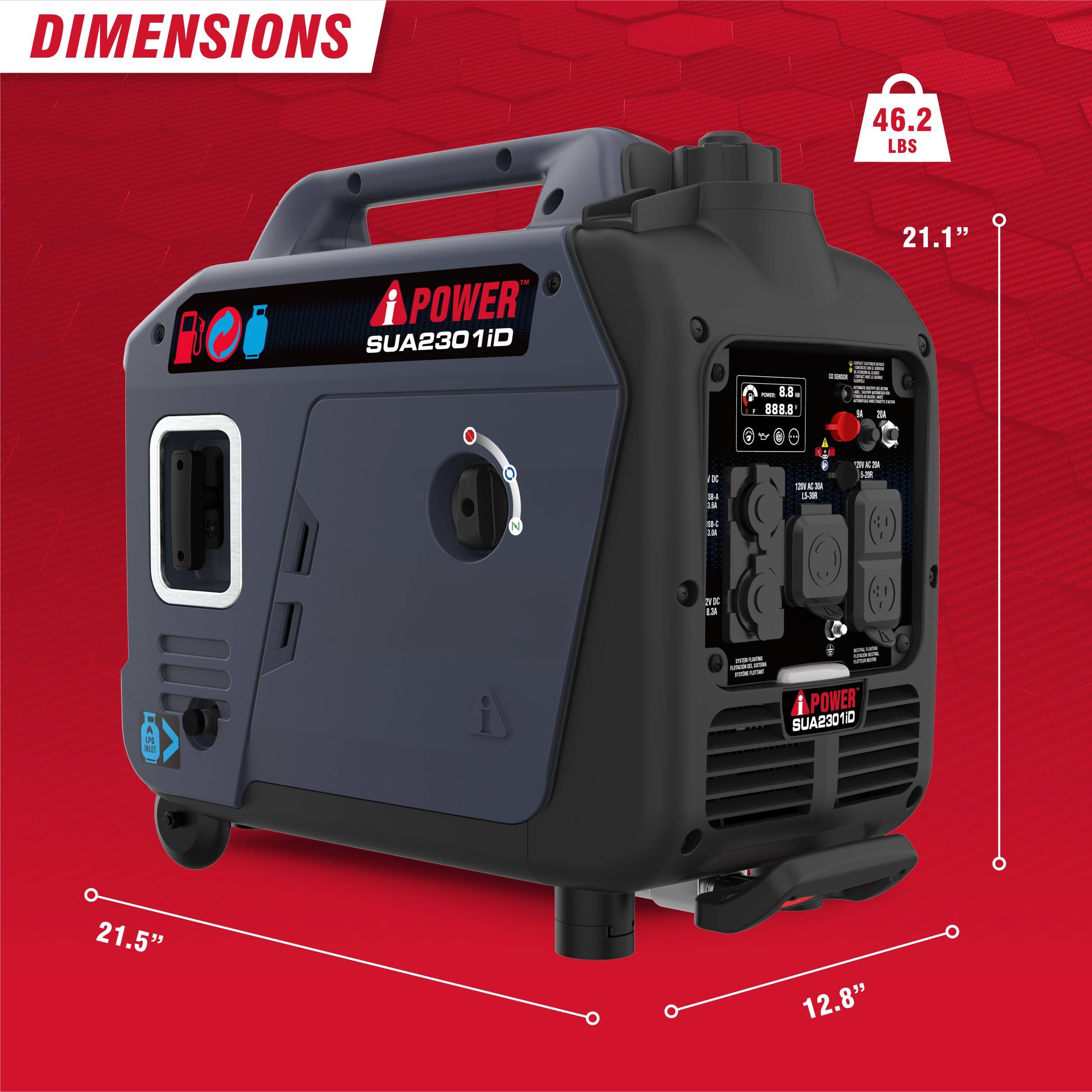 DIMENSIONS  
46.2 LBS  
POWER SUA2301iD  
21.1"  
21.5"  
12.8"