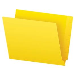Pendaflex - Recycled End Tab File Folder, Straight Cut, Letter Size, 100/Box - Yellow