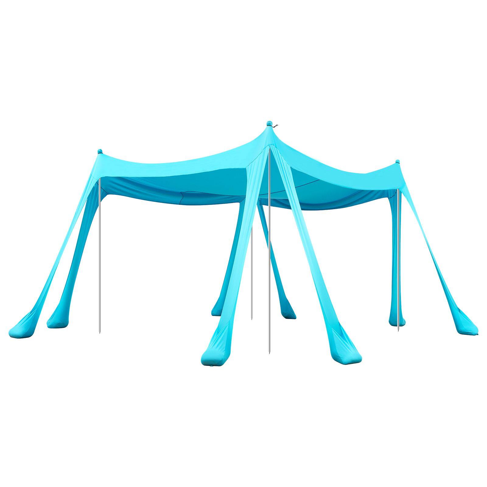 Alt View 8. Loheer - Loheer Beach Tent Sun Shelter, 10x10 Easy Pop Up Beach Canopy Green, UPF50+ Portable Shade for Family Camping - Green.