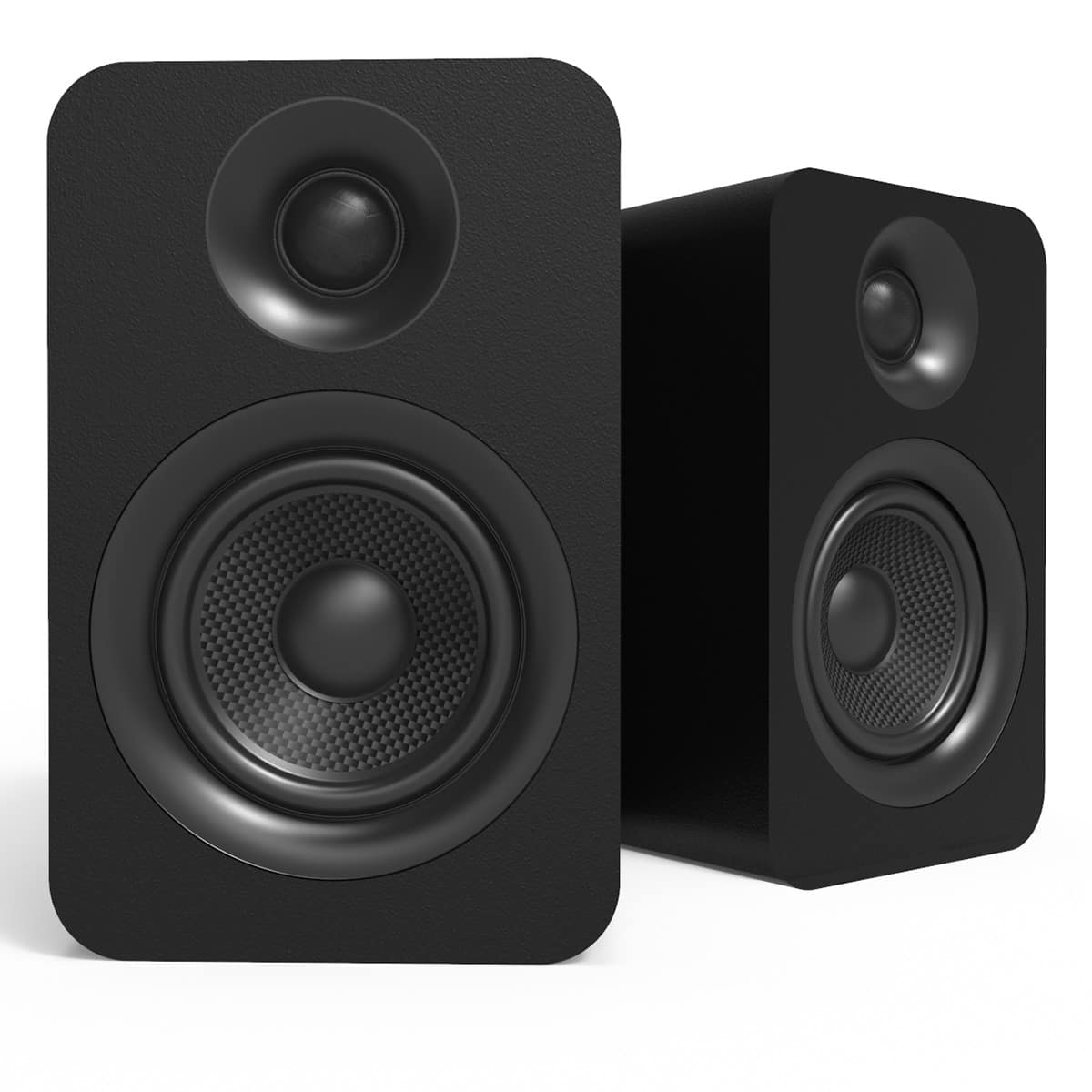 Kanto - YUP4 Passive Bookshelf Speakers with 1" Silk Dome Tweeter & 4" Kevlar Woofer - Pair - Black