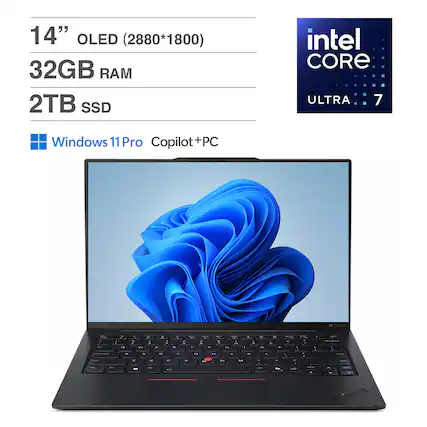 14" OLED (2880*1800)
32GB RAM
2TB SSD
Intel Core Ultra 7
Windows 11 Pro Copilot+PC