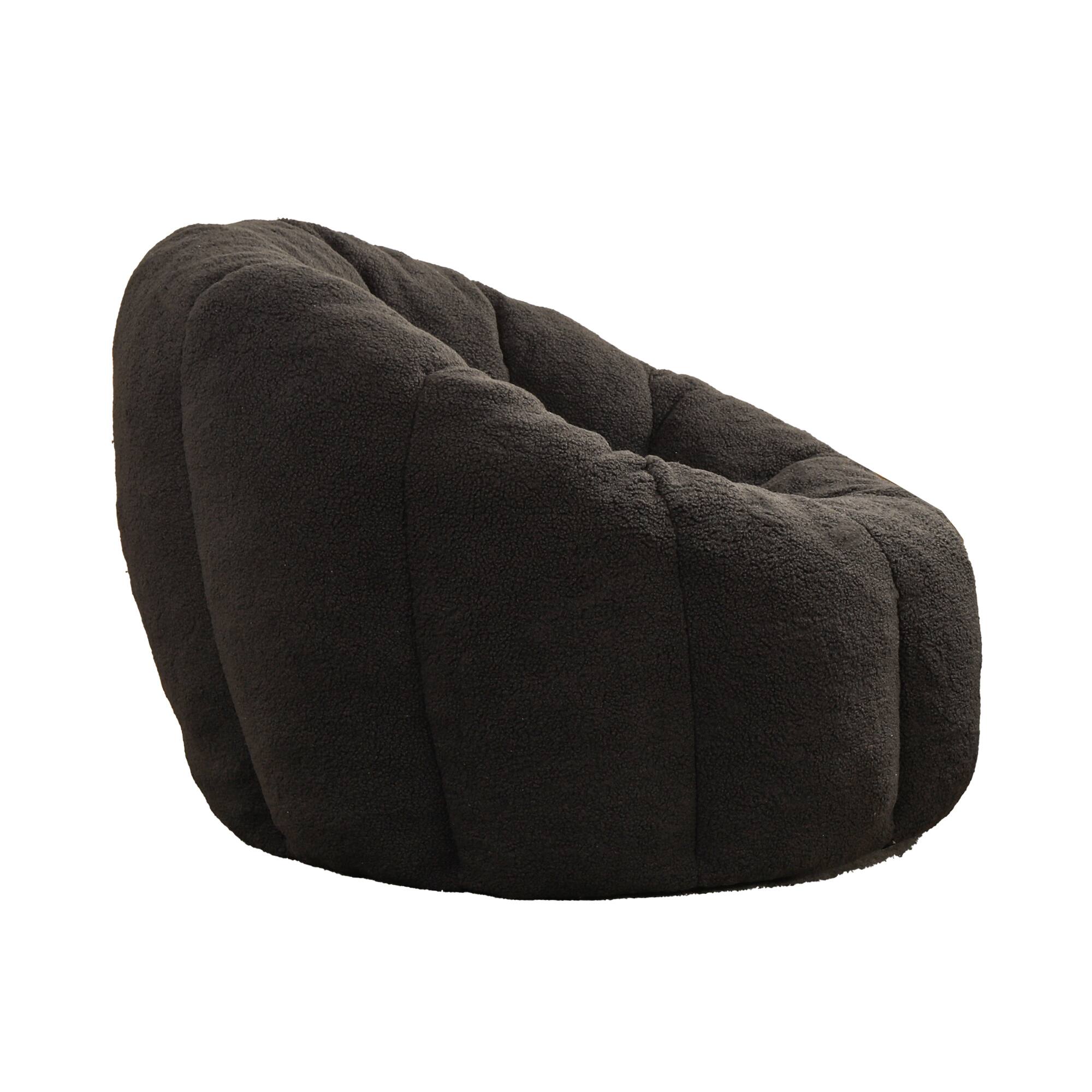 Alt View 5. LOVMOR - Oversized Teddy Bean Bag Chairs Memory Foam For Living Room Bedroom Dorm Plush Soft Cozy Adult Spacious Indoor - Dark Gray.