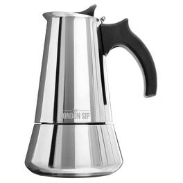 Escali - London Sip Stainless Steel Espresso Maker 6-cup - Silver