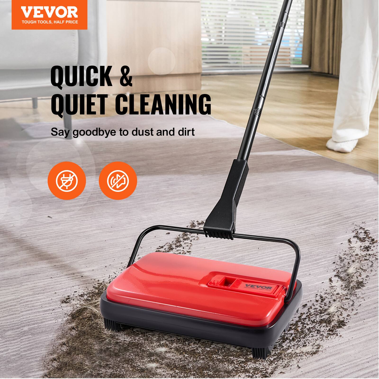 VEVOR TOUGH TOOLS, HALF PRICE. QUICK & QUIET CLEANING. Say goodbye to dust and dirt. VEVOR