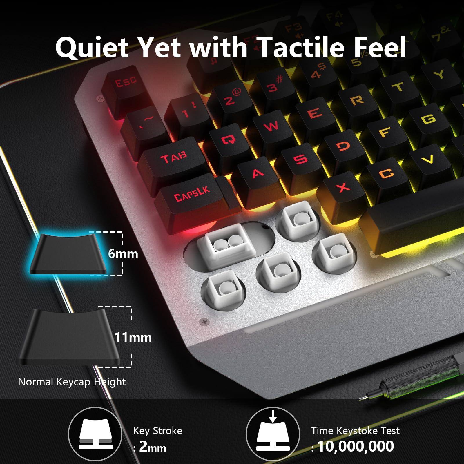 PO3TICJUNKI3 T102 104 Keys Gaming And Mouse Combo With Rgb Backlit ...